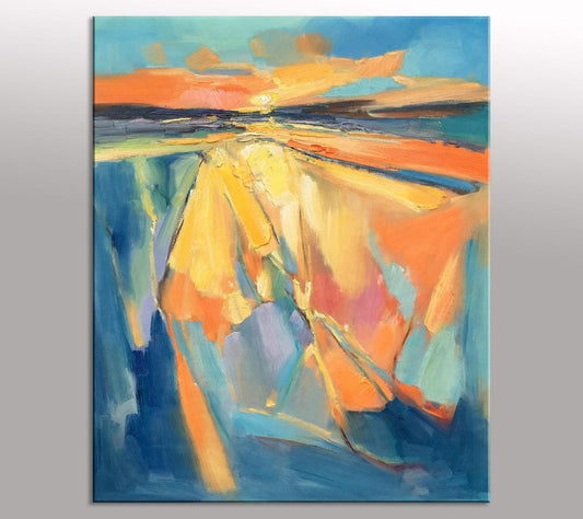 Abstract Landscapes, Canvas Painting, Bedroom Decor, Abstract Painting, Original Oil Painting, Large Canvas Painting, Abstract Wall Art