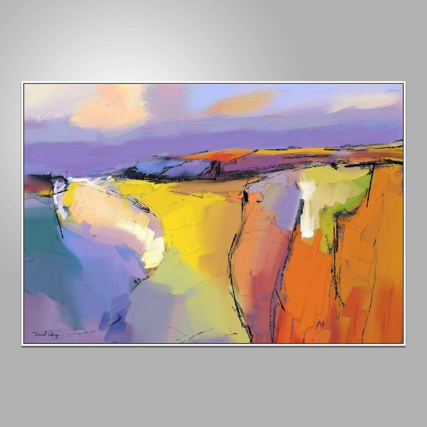 Canvas Painting, Original Painting, Kitchen Wall Decor, Large Canvas Painting, Modern Art, Wall Hanging, Abstract Landscape Oil Painting