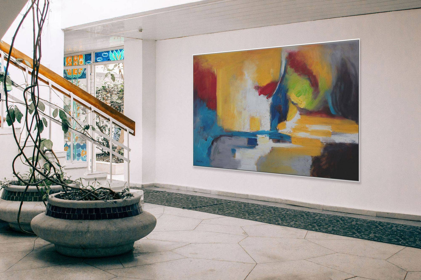 Painting Abstract, Bathroom Art, Coffee Wall Art, Original Abstract Painting, Modern Painting, Canvas Art, Large Art, Abstract Oil Painting