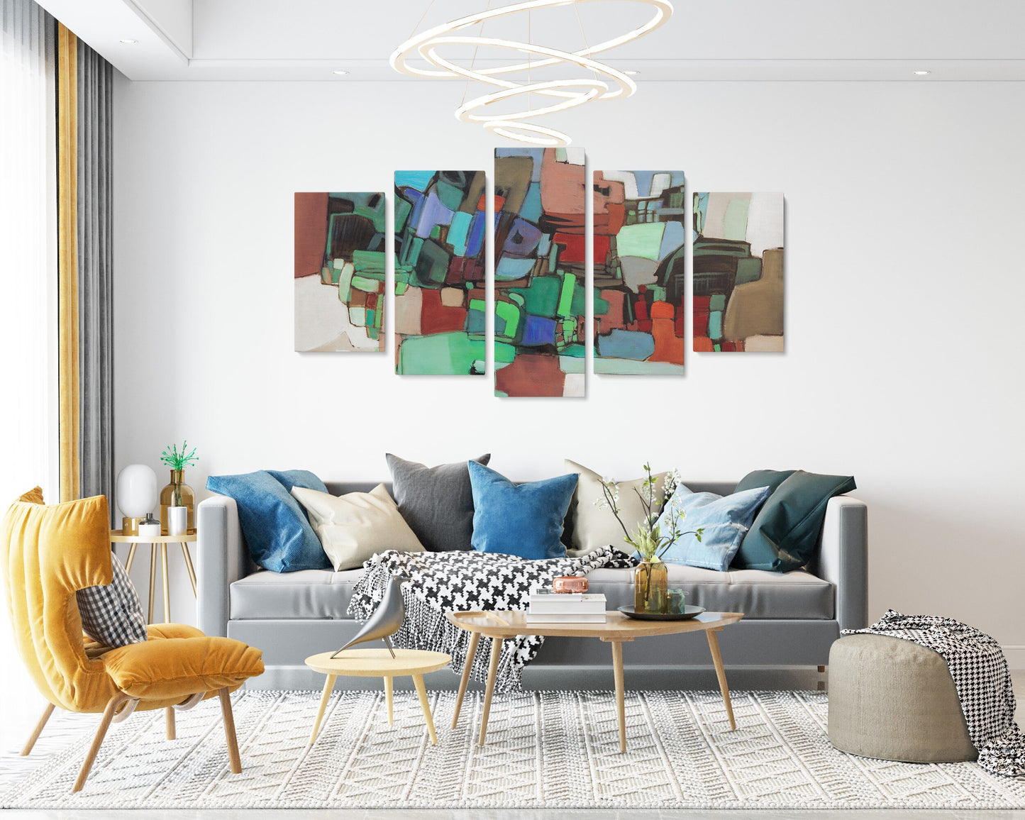 Five Piece Canvas, Paintings On Canvas, Modern Abstract, Abstract Painting, Home Office Decor, Original Paintings, Abstract Wall Art Set