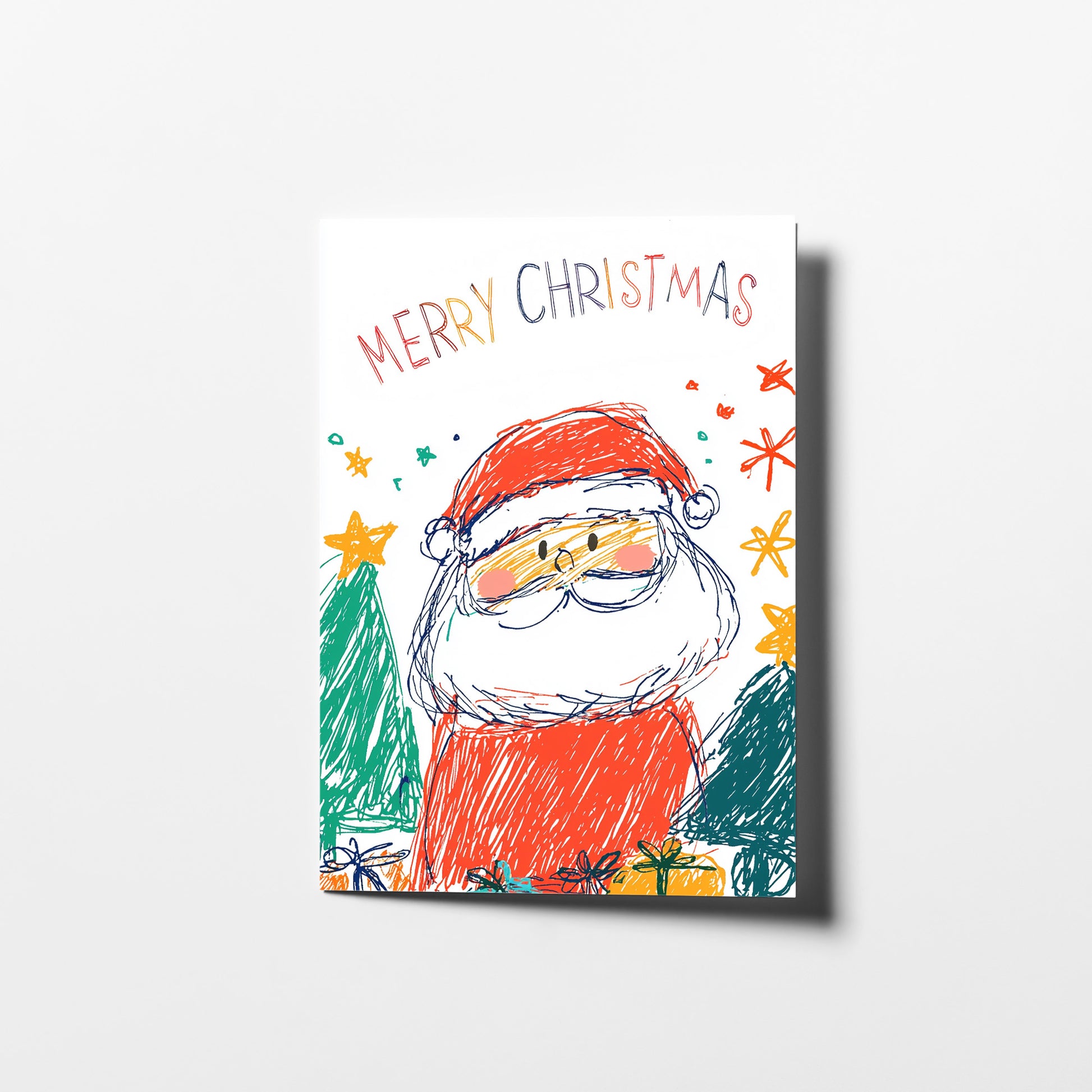 Santa Claus & Reindeer Cards | Set of 15 | Digital Christmas Cards