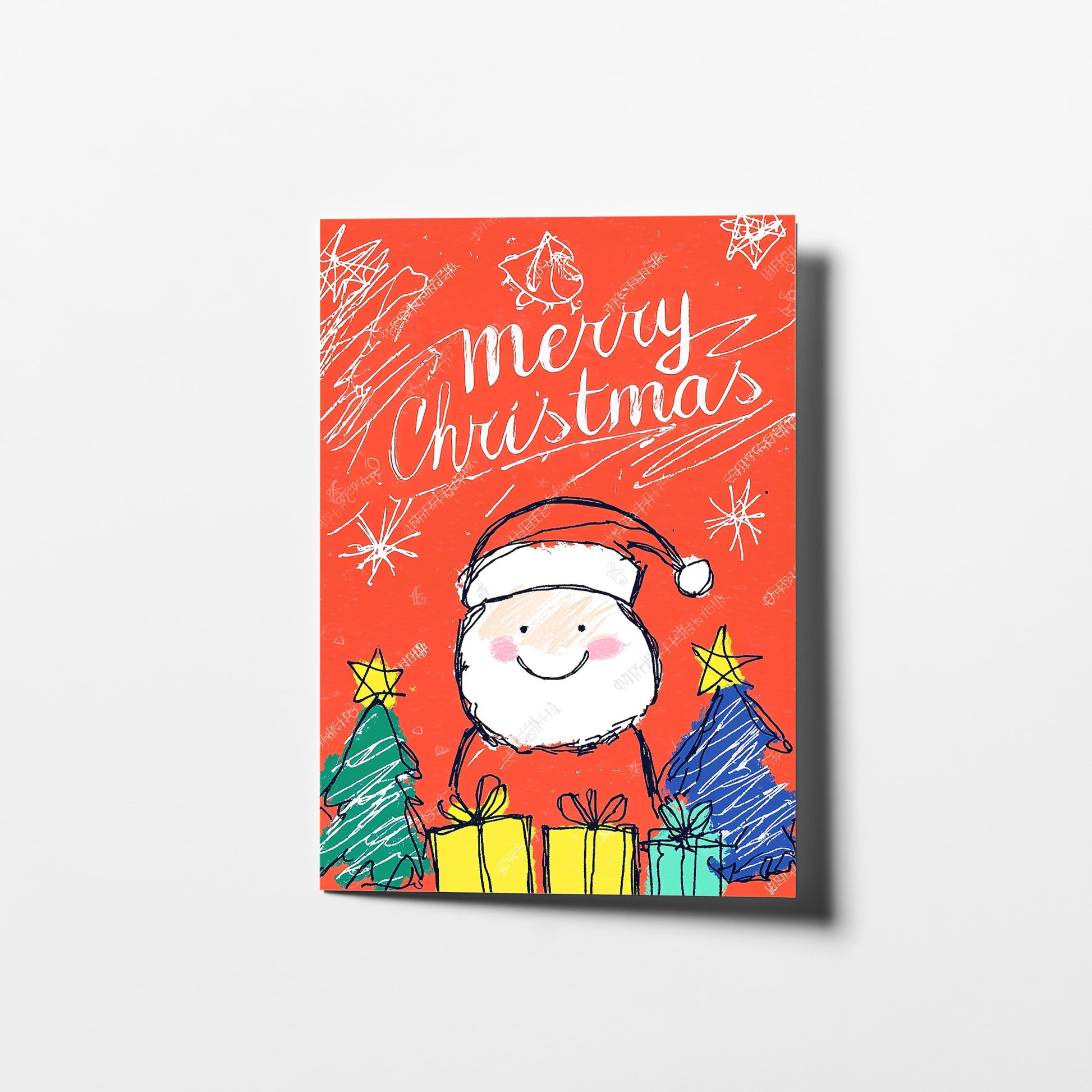 Santa Claus & Reindeer Cards | Set of 15 | Digital Christmas Cards