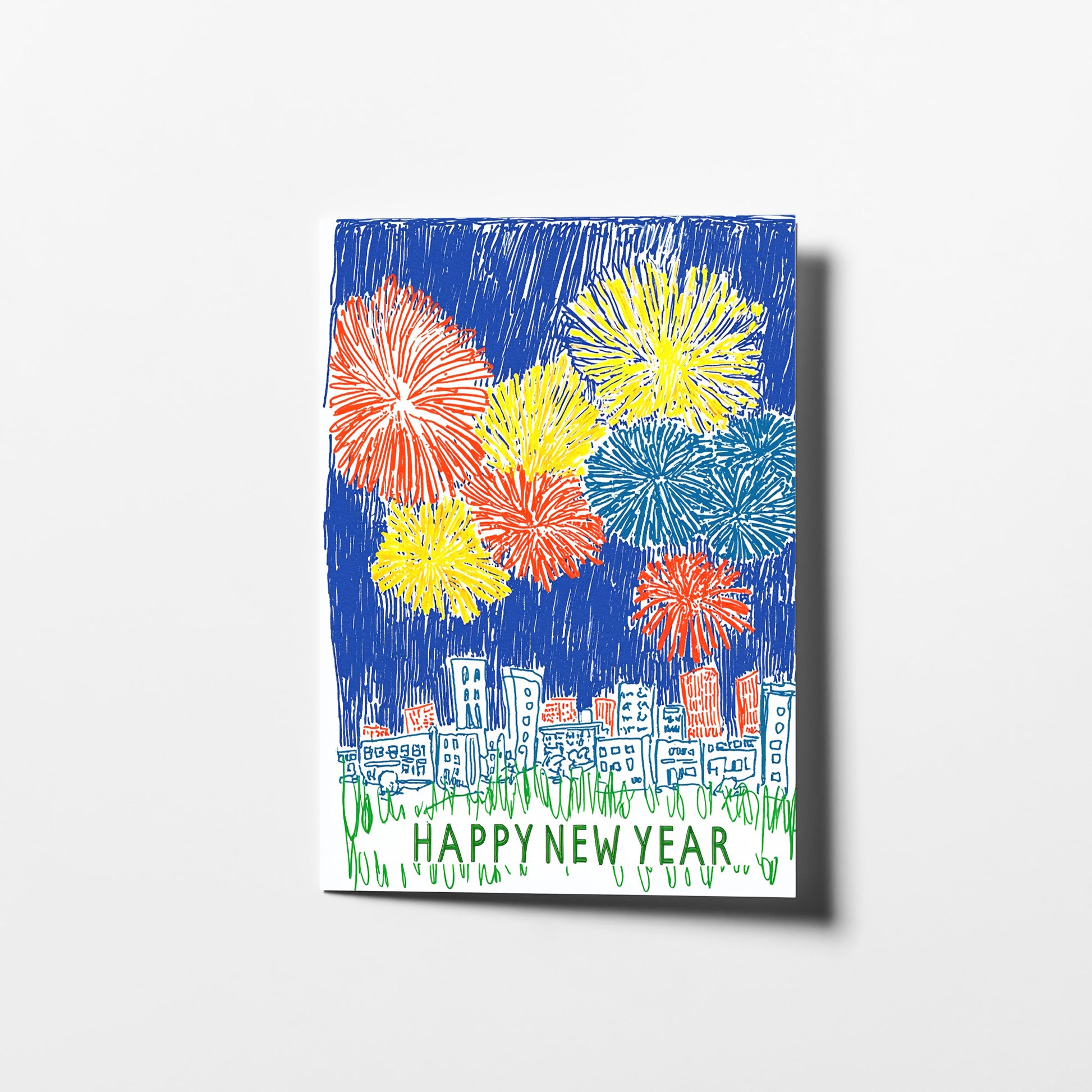 Colorful New Year Card Set | Printable Holiday Cards | Instant Download