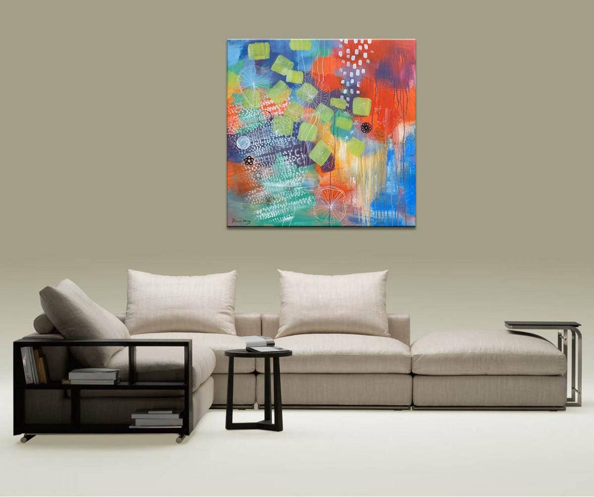 Abstract Painting, Wall Decor, Abstract Canvas Art, Oil Painting Original, Modern Art, Abstract Art, Large Oil Painting, Art, 36" Square