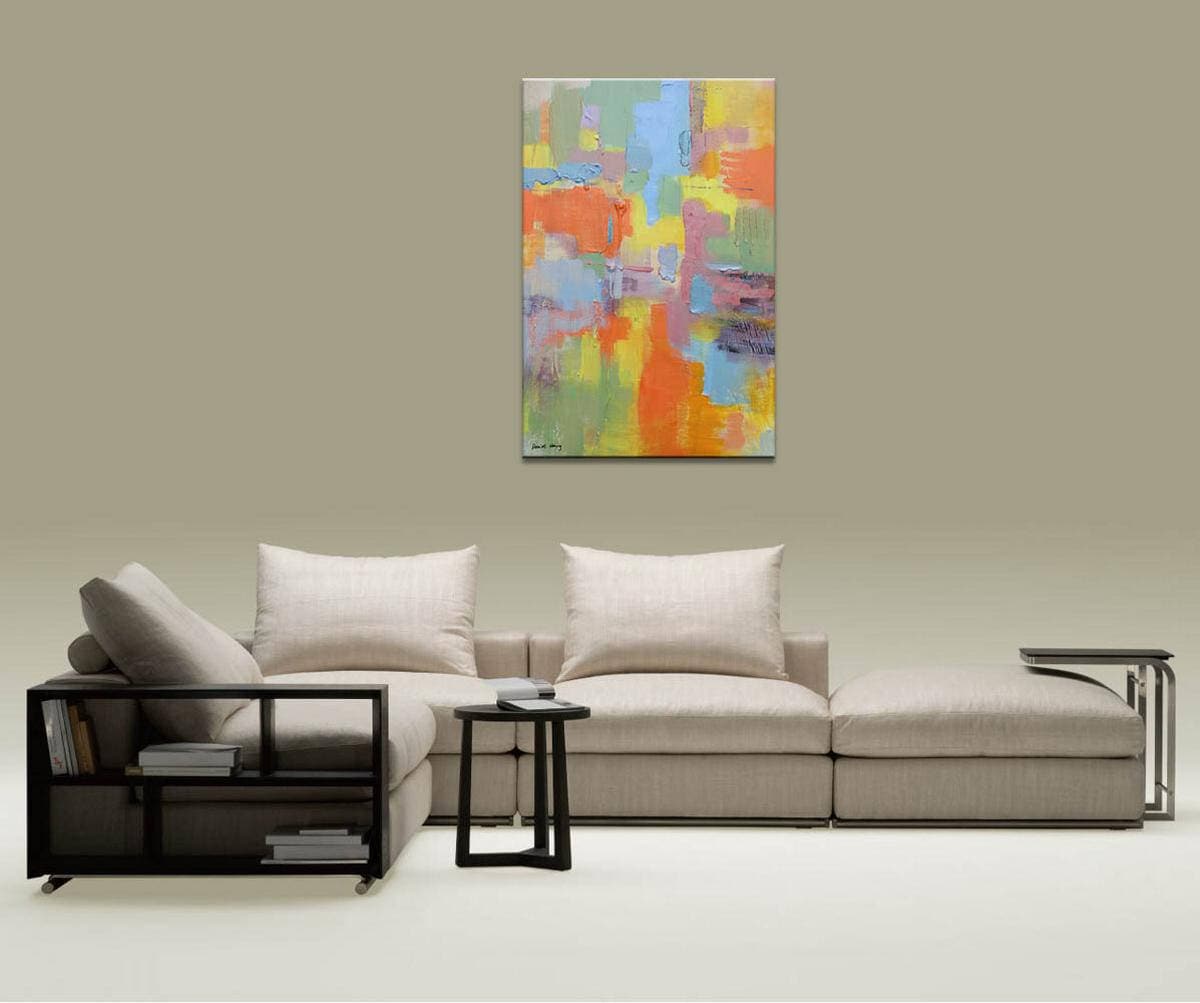 Abstract Oil Painting, Original Abstract Art, Bathroom Wall Art, Canvas Wall Art, Large Art, Abstract Canvas Painting, Contemporary Art