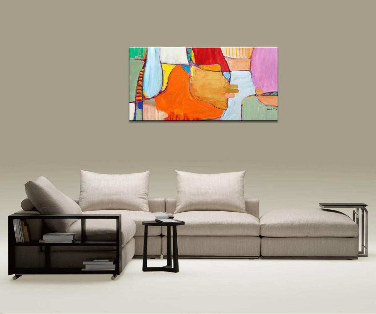 Abstract Canvas Art, Contemporary Art, Canvas Wall Decor, Oil Painting Original, Abstract Painting, Large Painting, Bathroom Art, Abstract