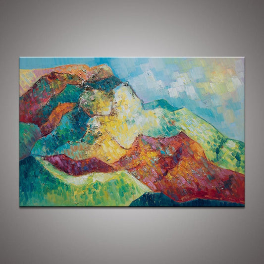 Abstract Canvas Painting, Mountains, Abstract Oil Painting, Contemporary Art, Original Abstract Art, Large Wall Decor, Large Abstract Art