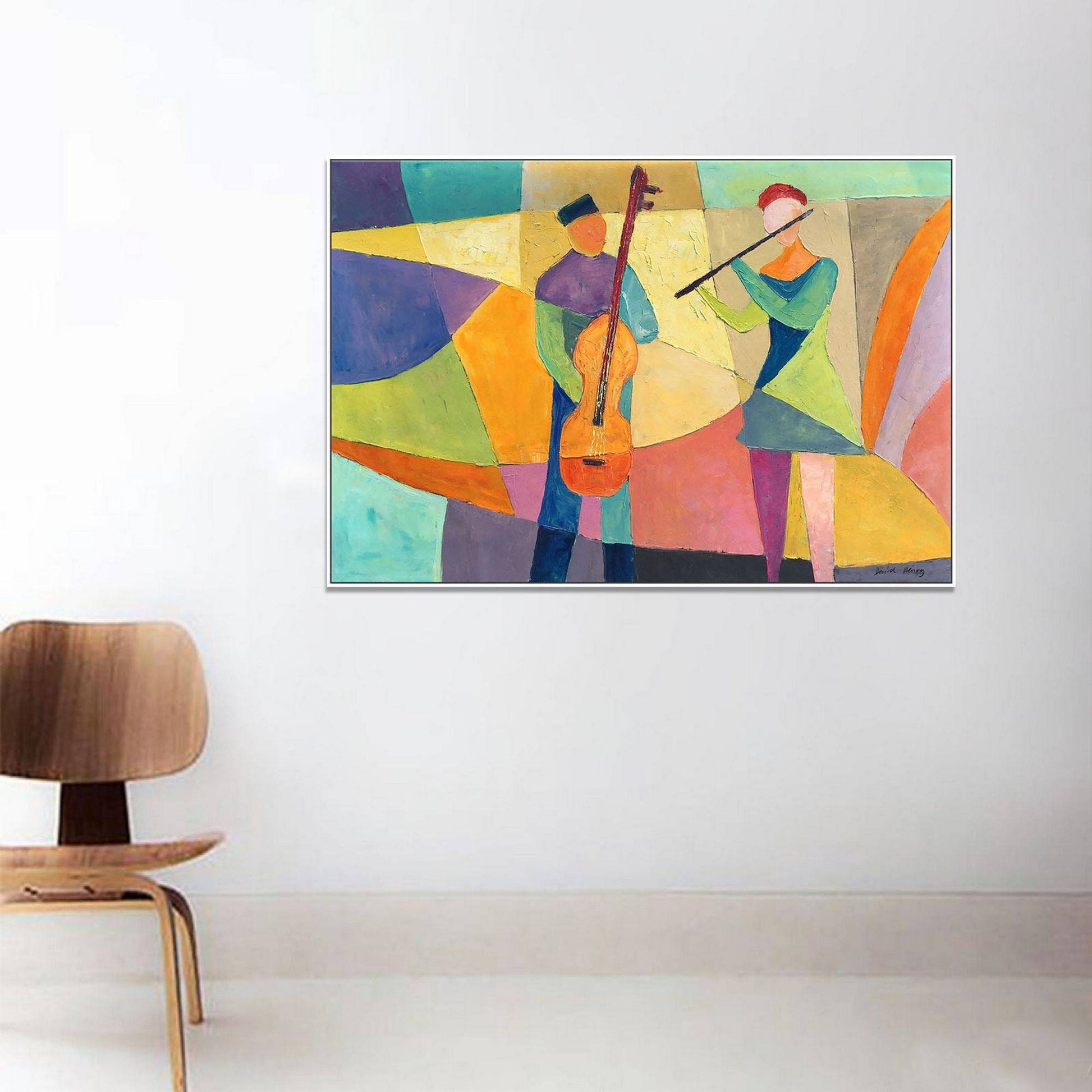 Original Art Oil Painting Music Players, Large Canvas Painting, Contemporary Art, Living Room Art, Wall Decor, Canvas Art, Abstract Painting