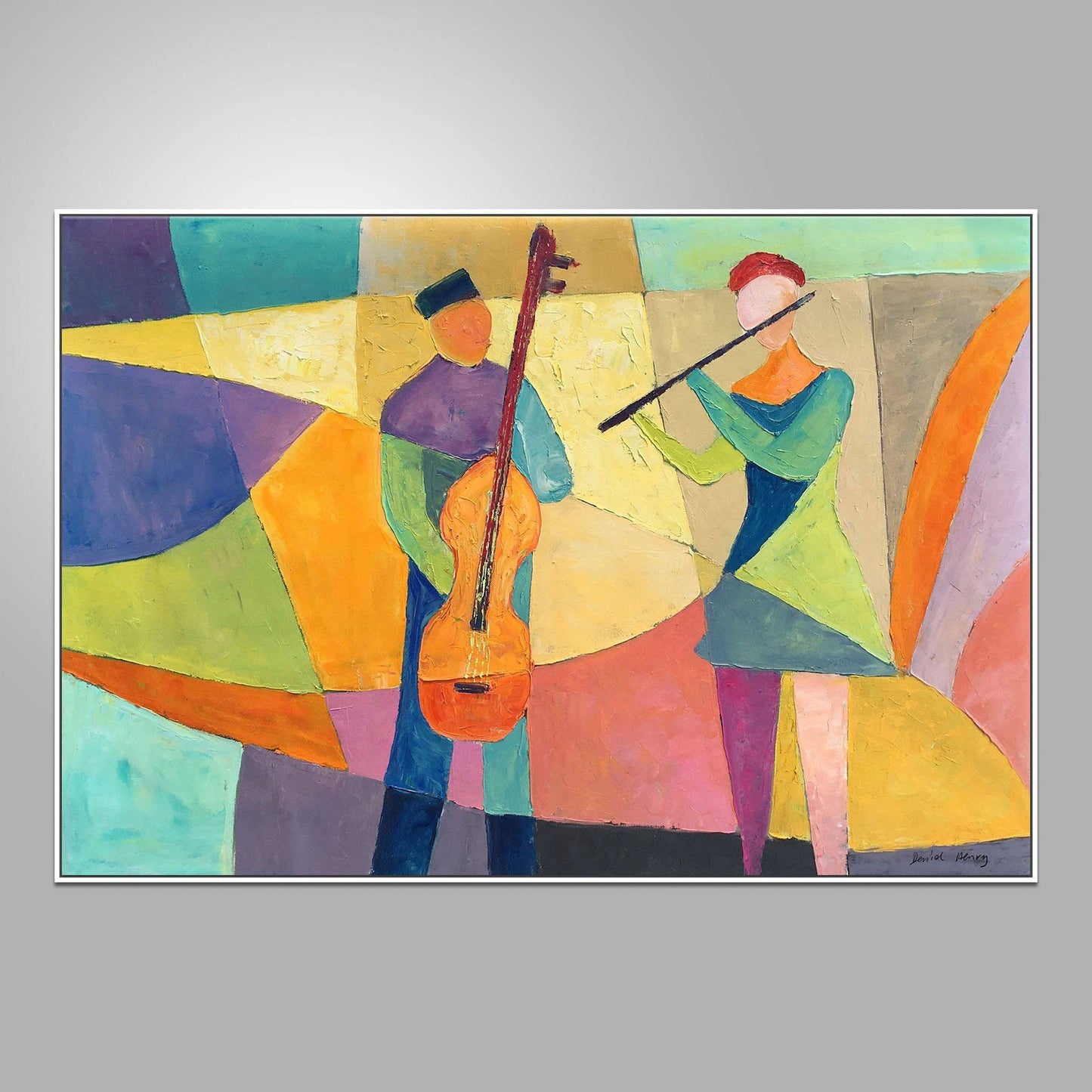 Original Art Oil Painting Music Players, Large Canvas Painting, Contemporary Art, Living Room Art, Wall Decor, Canvas Art, Abstract Painting