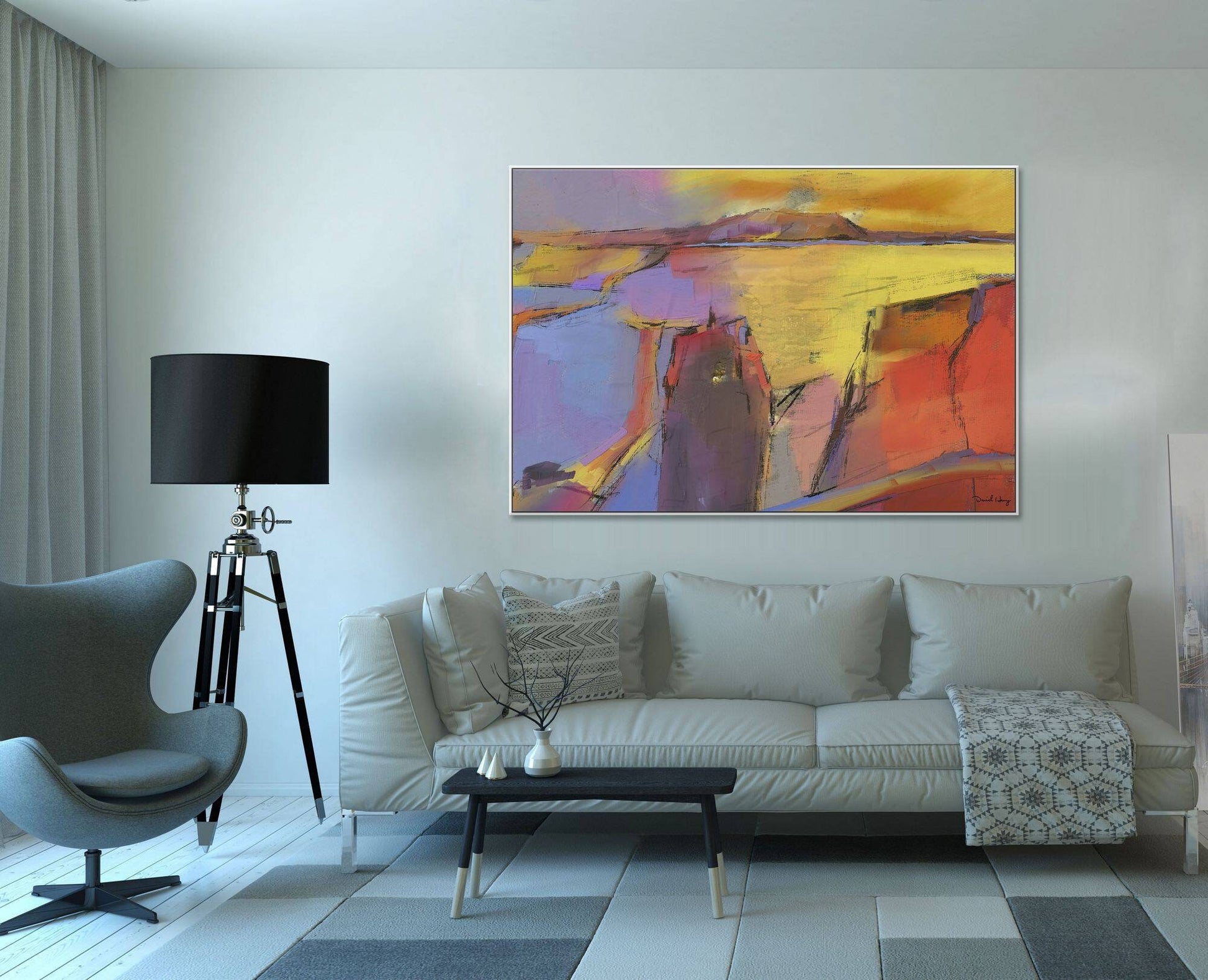 Abstract Landscape Oil Painting, Extra Large Wall Art, Canvas Art, Modern Painting, Large Art, Original Abstract Art, Master Bedroom Decor