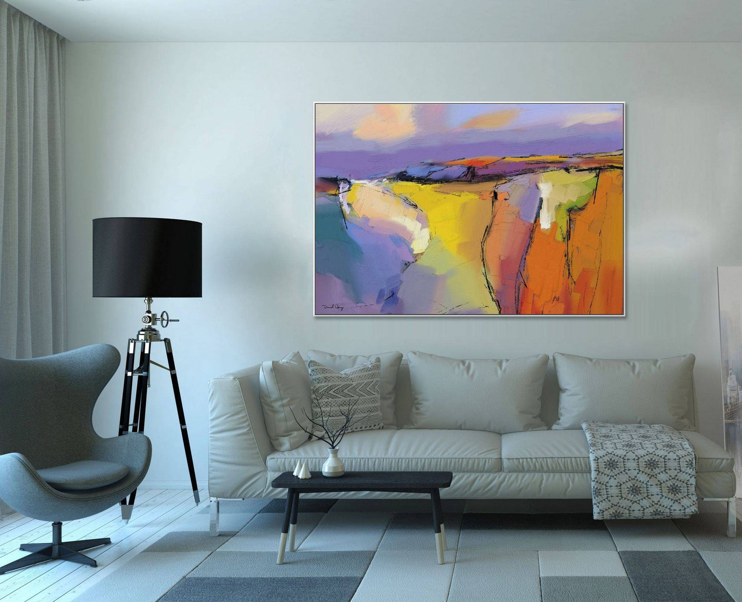 Canvas Painting, Original Painting, Kitchen Wall Decor, Large Canvas Painting, Modern Art, Wall Hanging, Abstract Landscape Oil Painting