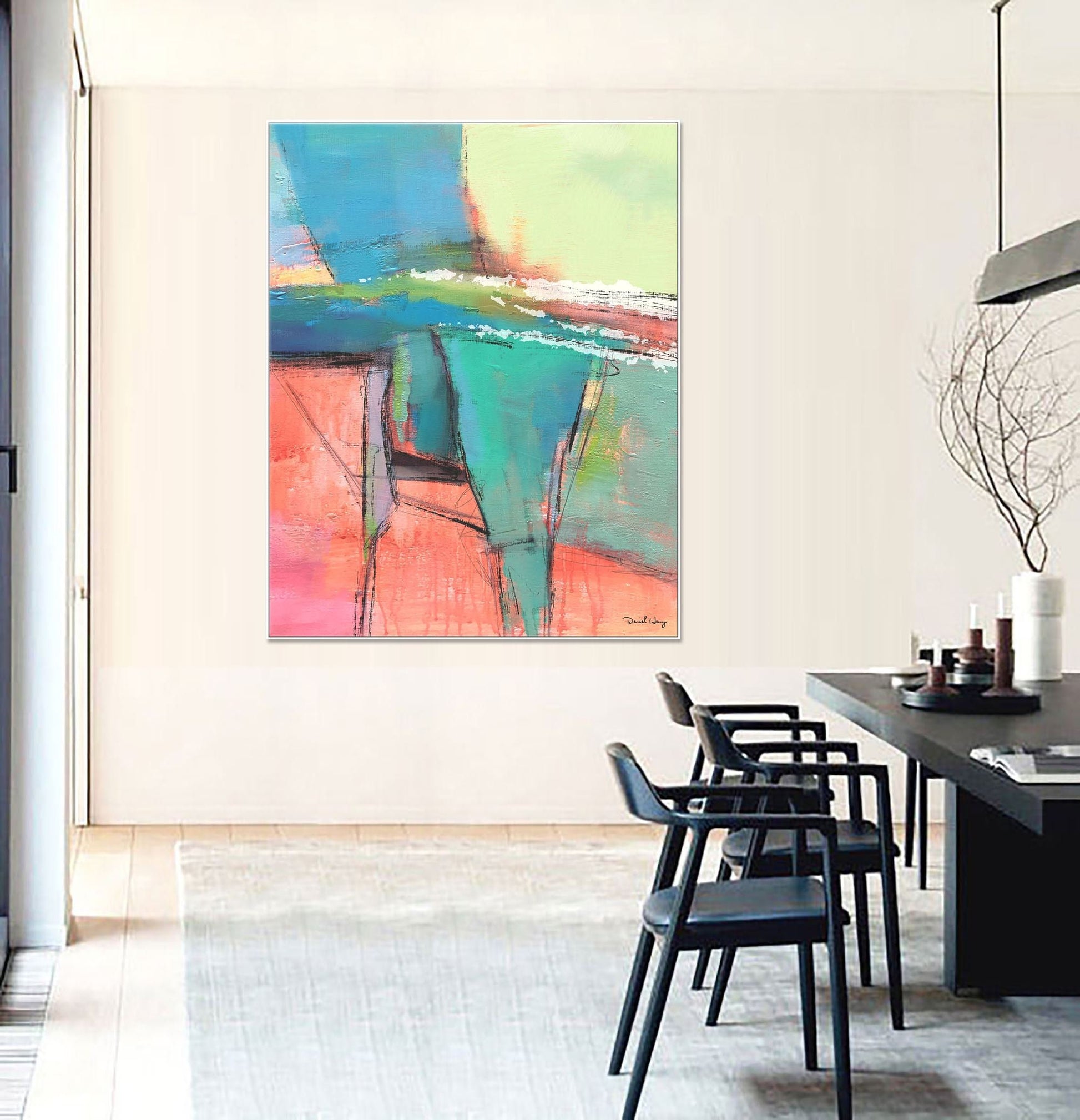 Abstract Oil Painting, Original Artwork, Canvas Painting, Large Wall Art Painting, Large Canvas Art, Kitchen Wall Art, Contemporary Art