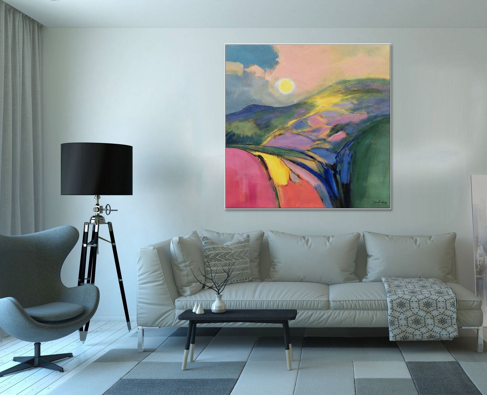 Abstract Landscape Oil Painting, Wall Decor, Canvas Painting, Large Art, Contemporary Art, Original Abstract Painting, Abstract Wall Art