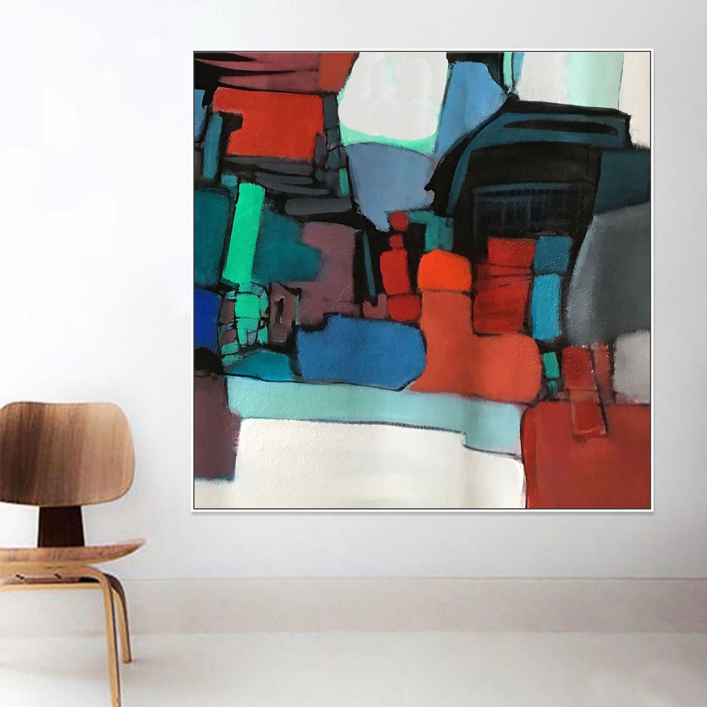 Abstract Oil Painting, Large Canvas Art, Wall Decor, Original Abstract Painting, Canvas Painting, Kitchen Decor, Modern Painting