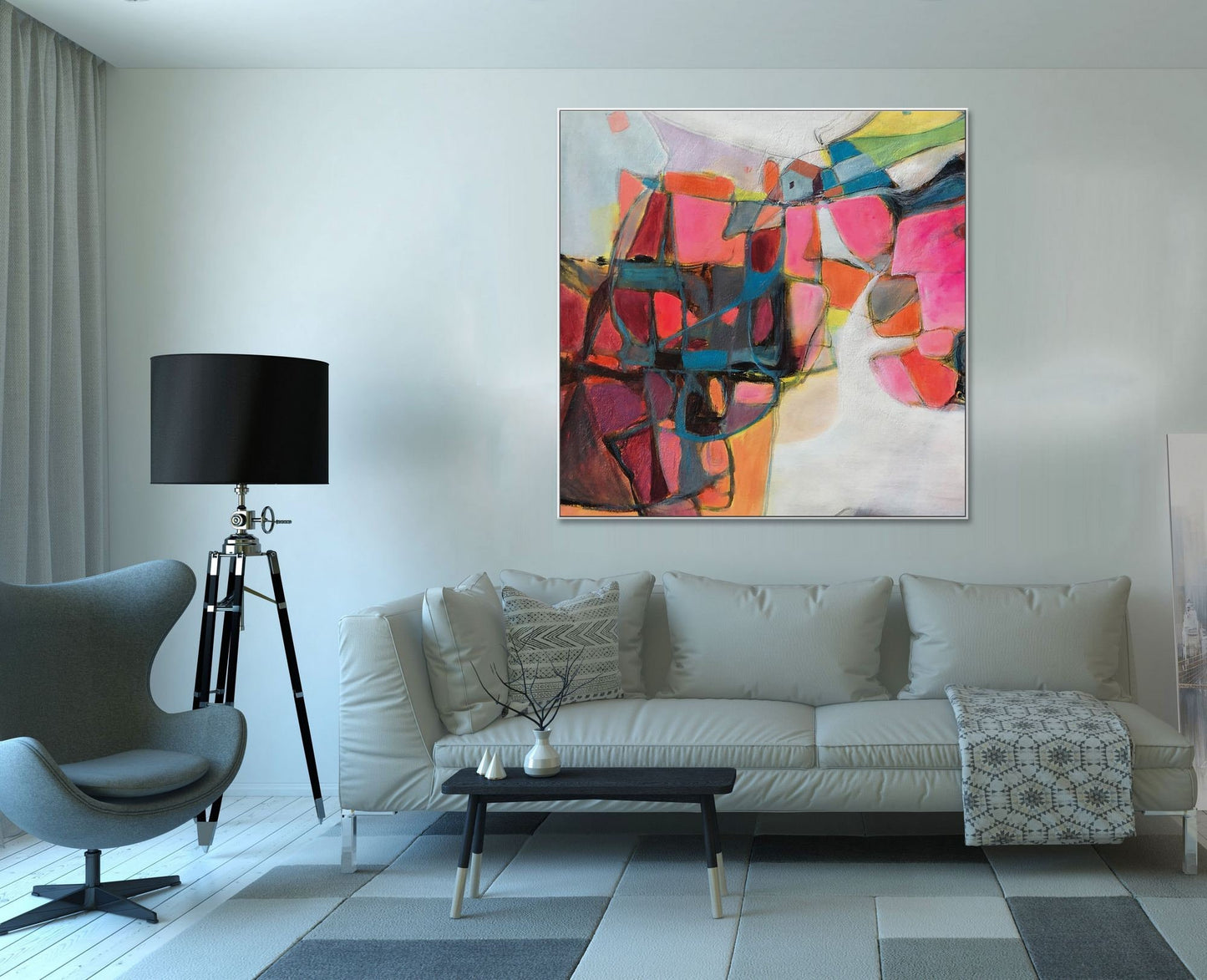 Abstract Oil Painting, Large Oil Painting, Modern Painting, Bedroom Art, Original Abstract Art, Canvas Wall Decor, Canvas Painting