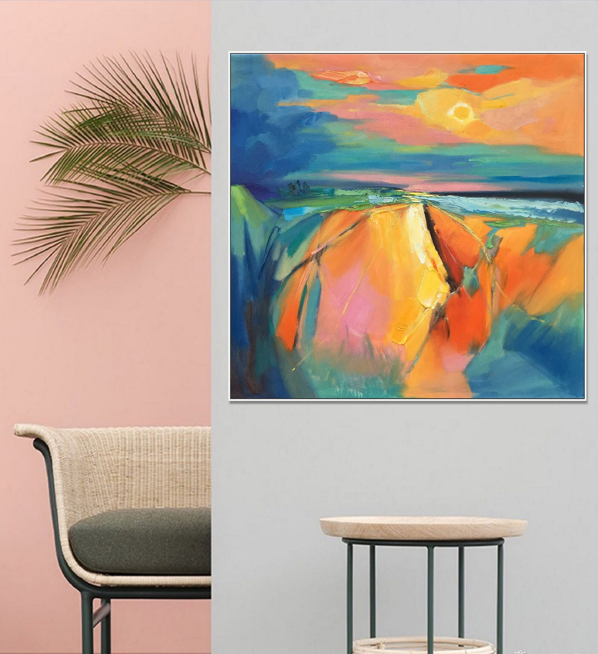 Abstract Landscape Oil Painting, Canvas Art, Large Oil Painting, Original Art, Abstract Art, Art, Contemporary Painting, Coffee Wall Art