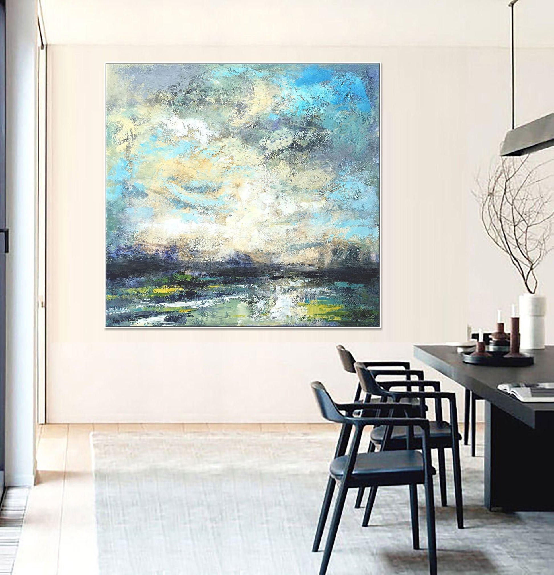 Oil Painting Abstract Seascape, Contemporary Art, Original Painting, Abstract Canvas Painting, Abstract Art, Master Bedroom Decor, Wall Art