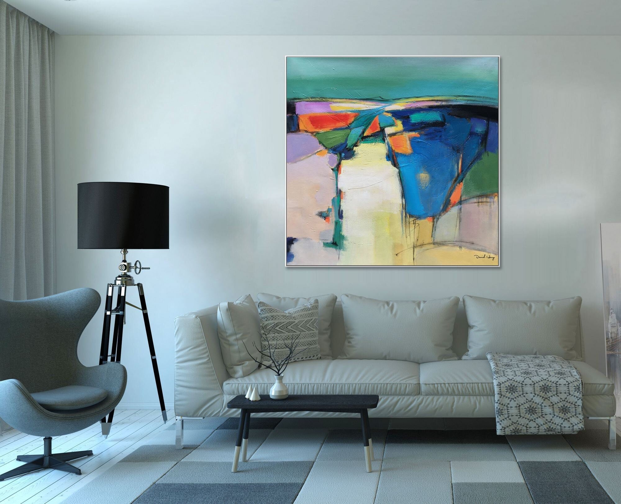 Shops Oversize Canvas Wall Art, Modern Abstract Art, Original Painting, Oil and Acrylic on Canvas, Large Wall Art, Dorm Room Wall Decor,