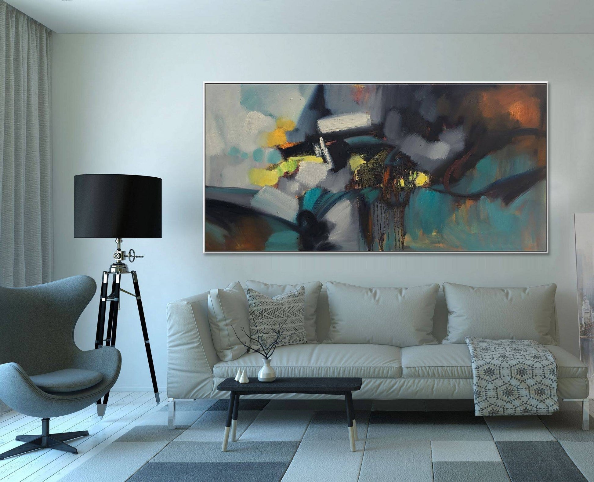 Abstract Oil Painting, Canvas Art, Dorm Decor Canvas Art, Original Artwork, Modern Painting, Abstract Wall Art, Large Oil Painting