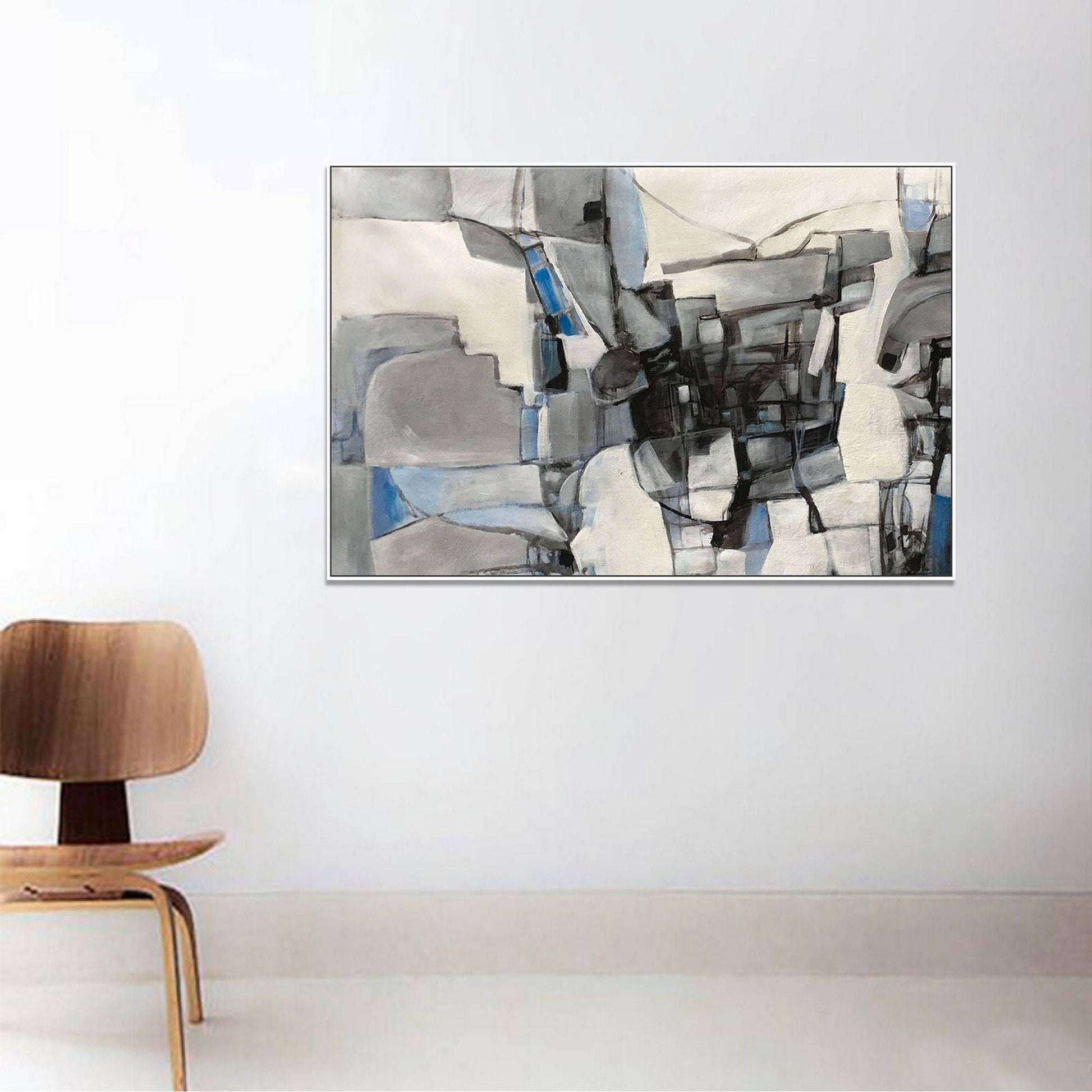 Black and White Canvas Art, Large Wall Art, Oil Painting Abstract, Powder Room Art, Large Canvas Painting, Contemporary Art, Oil Painting