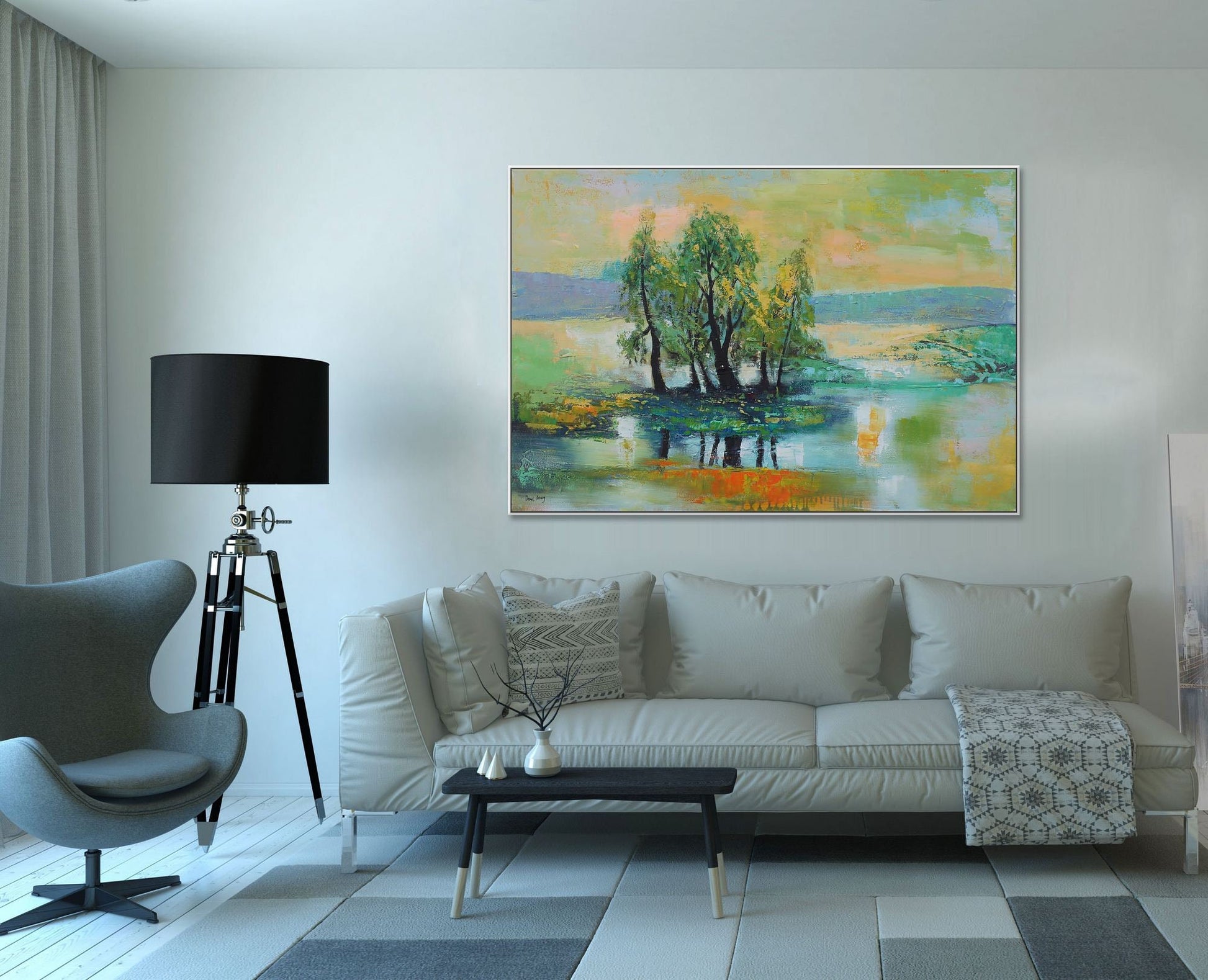 Large Abstract Landscape Painting, Abstract Canvas Art, Original Oil Painting, Contemporary Painting, Contemporary Wall Art, Abstract Art