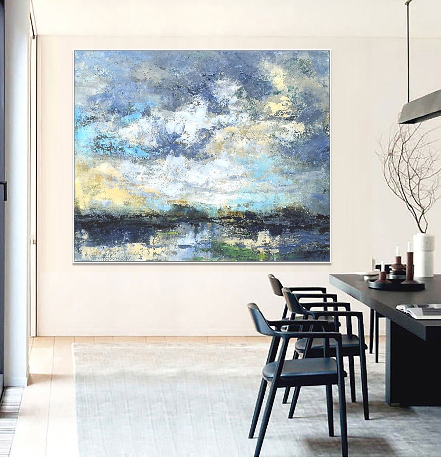 Oil Painting Abstract Landscape, Large Canvas Painting, Modern Art, Original Painting, Abstract Art, Large Wall Art, Bedroom Wall Decor