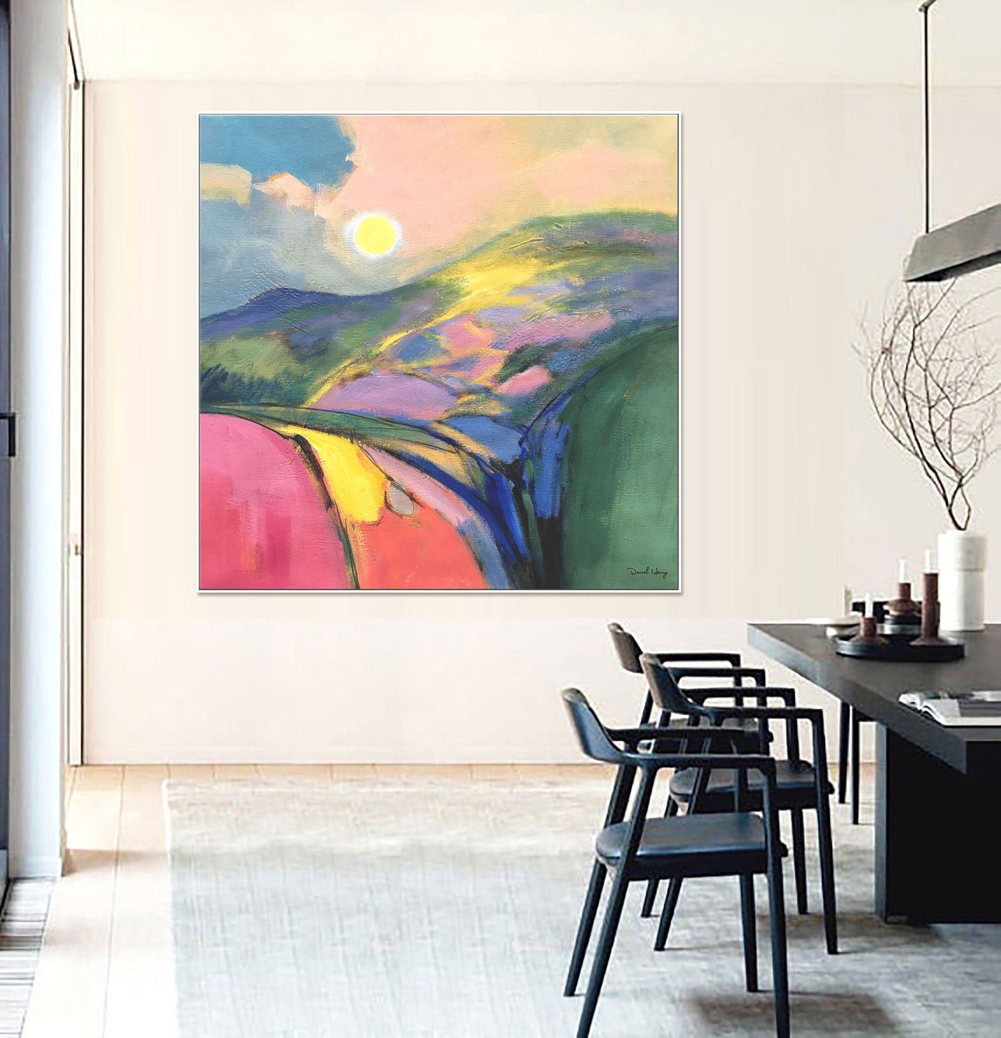 Abstract Landscape Oil Painting, Wall Decor, Canvas Painting, Large Art, Contemporary Art, Original Abstract Painting, Abstract Wall Art