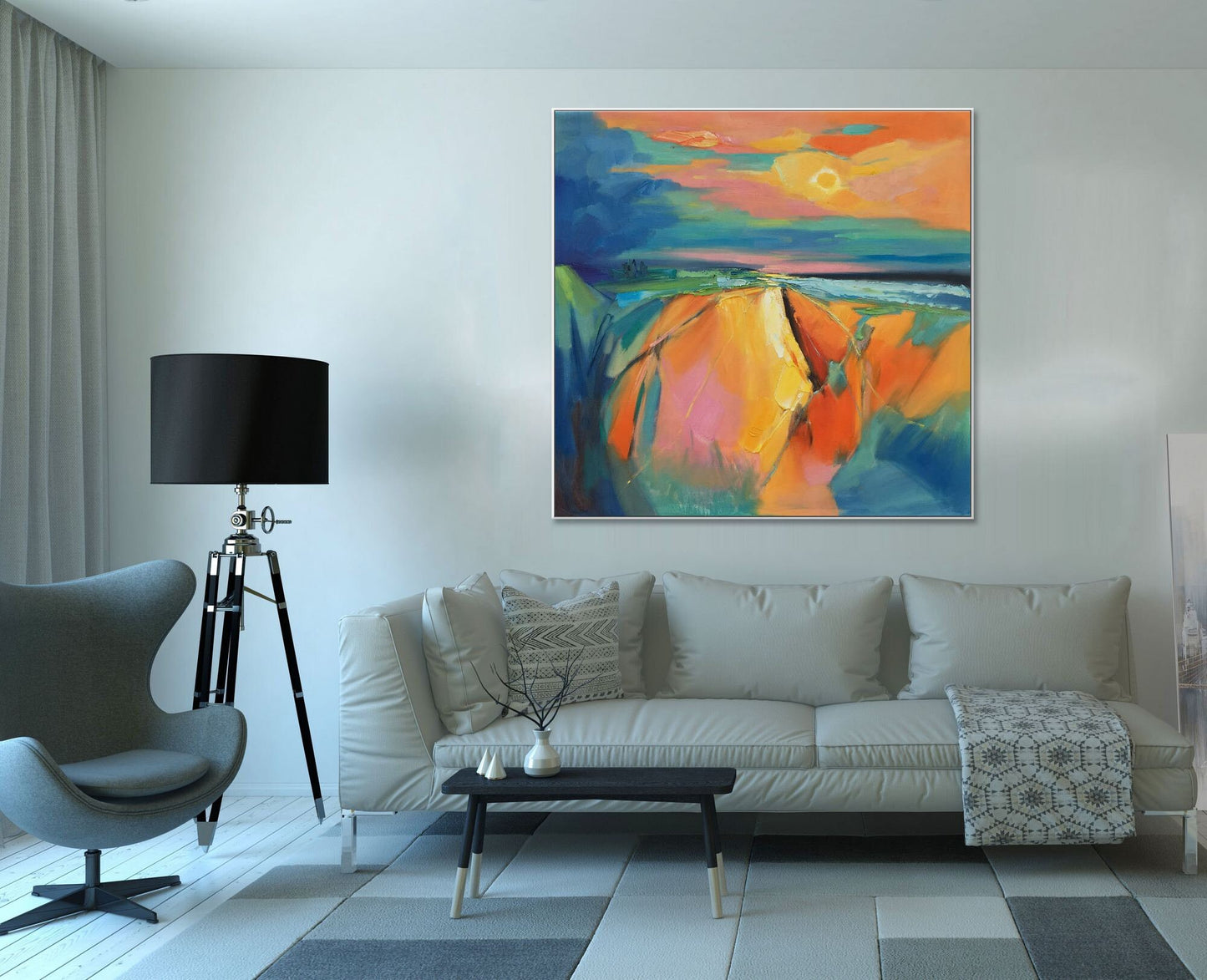 Abstract Landscape Oil Painting, Canvas Art, Large Oil Painting, Original Art, Abstract Art, Art, Contemporary Painting, Coffee Wall Art