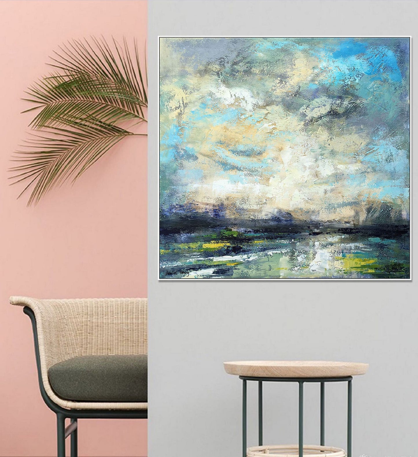 Oil Painting Abstract Seascape, Contemporary Art, Original Painting, Abstract Canvas Painting, Abstract Art, Master Bedroom Decor, Wall Art