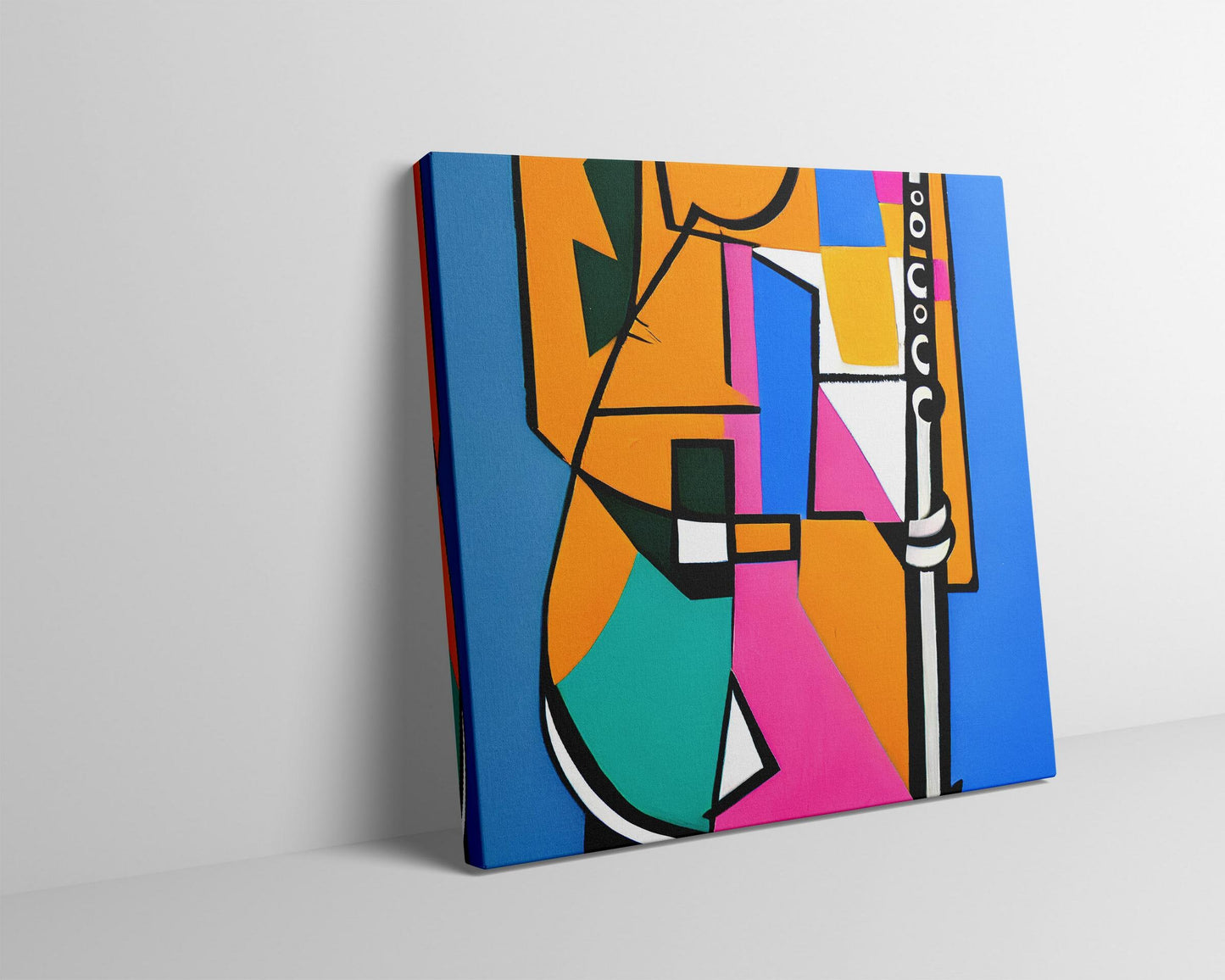 Abstract Oil Painting Saxophone Player, Semi-Abstract Painting, Wall Art Painting, Abstract Painting, Gift For Her, Canvas Painting