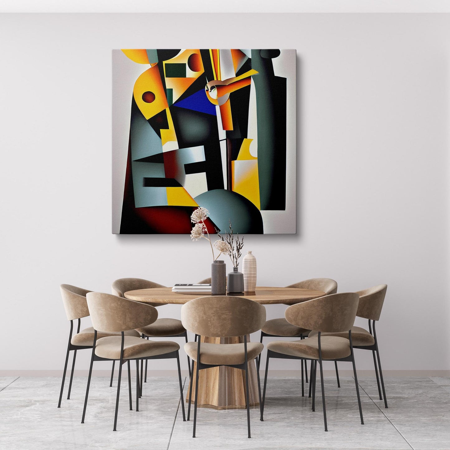 Cubist Oil Painting Saxophone, Modern Abstract, Oil Painting, Large Wall Art, Abstract Painting, Farmhouse Decor, Artwork, Oil Painting