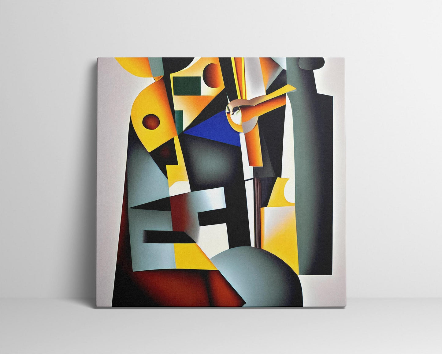 Cubist Oil Painting Saxophone, Modern Abstract, Oil Painting, Large Wall Art, Abstract Painting, Farmhouse Decor, Artwork, Oil Painting