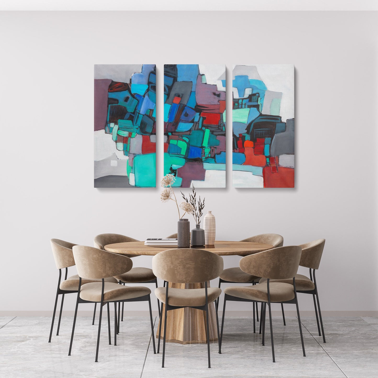 Abstract Painting Triptych, Paintings On Canvas, Modern Painting, Abstract Painting, Living Room Art, Artwork, Extra Large Painting