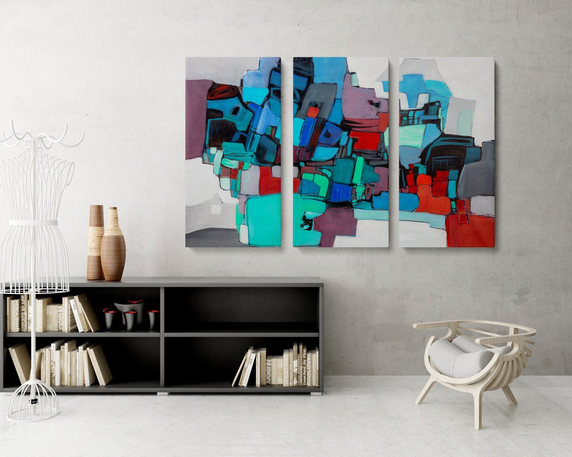 Abstract Painting Triptych, Paintings On Canvas, Modern Painting, Abstract Painting, Living Room Art, Artwork, Extra Large Painting