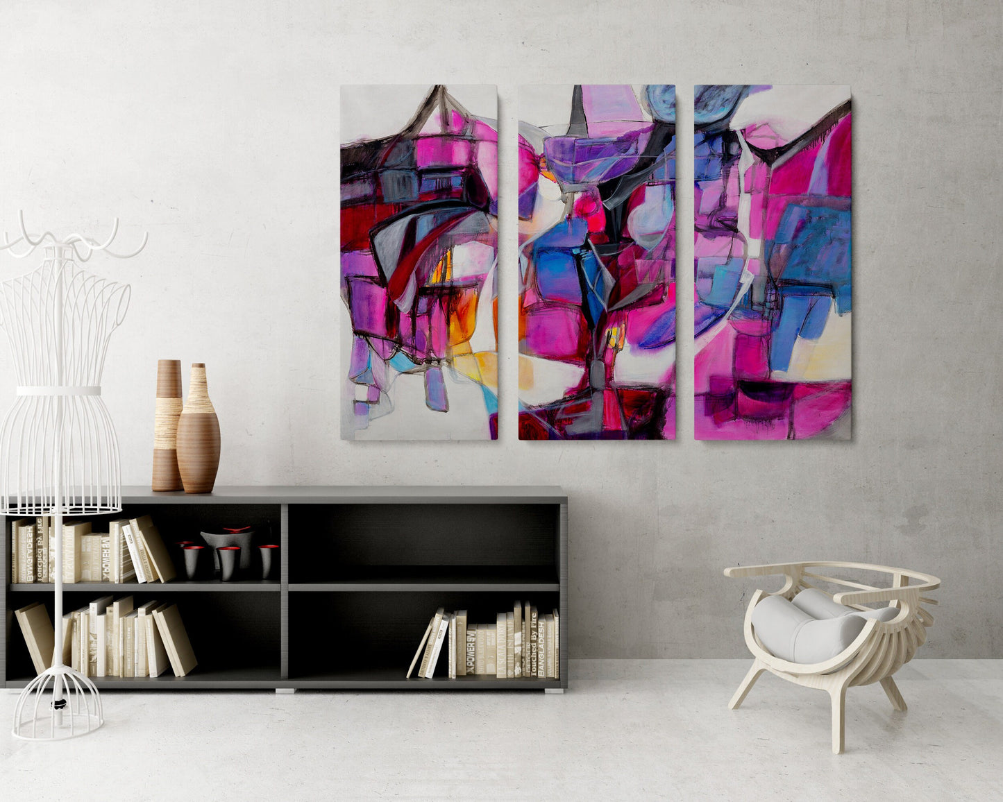 Set Of 3 Abstract Painting, Wall Art Painting, Contemporary Artwork, Canvas Wall Art Abstract, Bedroom Wall Art, Canvas Wall Art