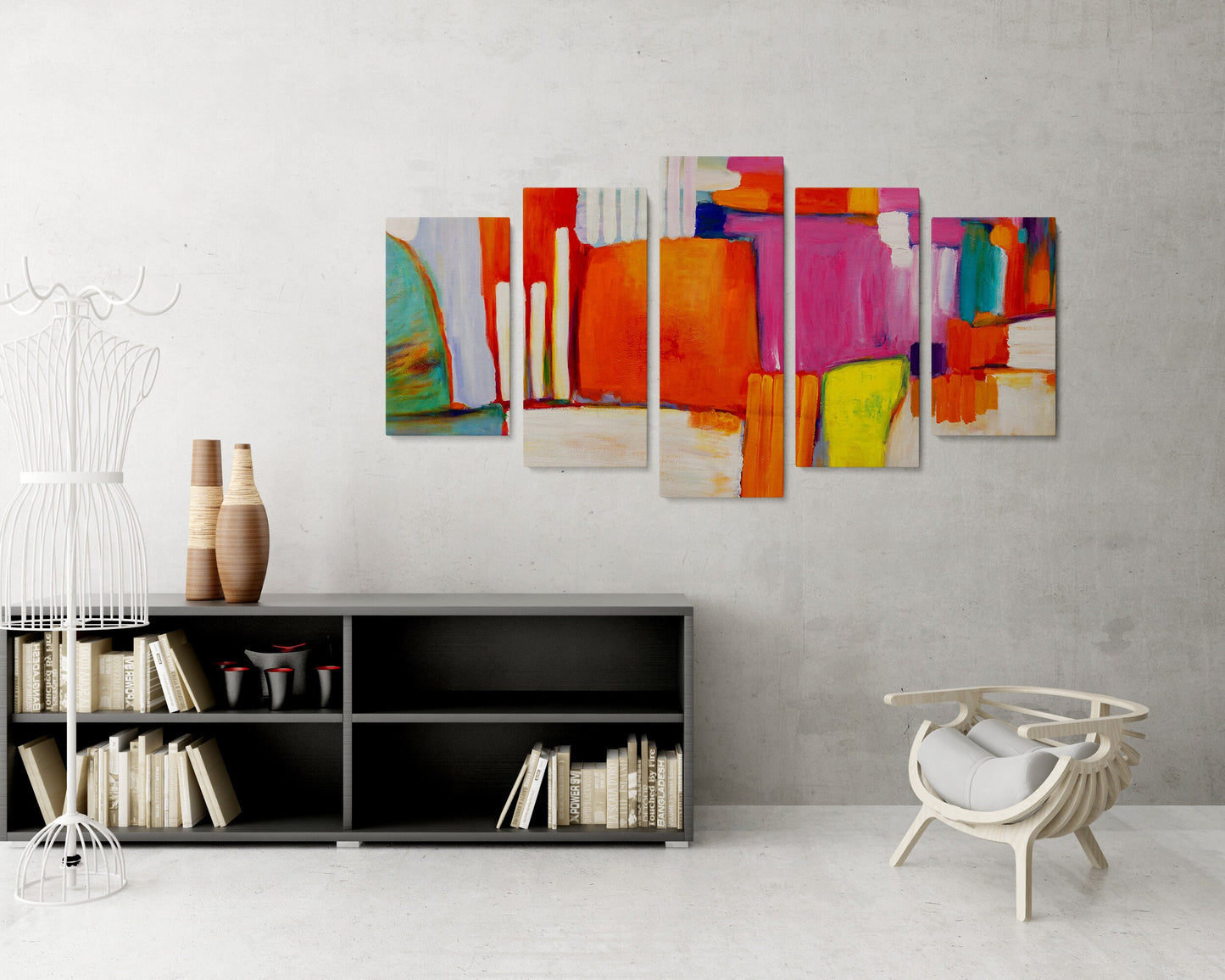 5 Piece Canvas Art, Paintings On Canvas, Modern Art, Canvas Wall Art Abstract, Abstract Decor, Canvas Painting, Large Original Oil Painting