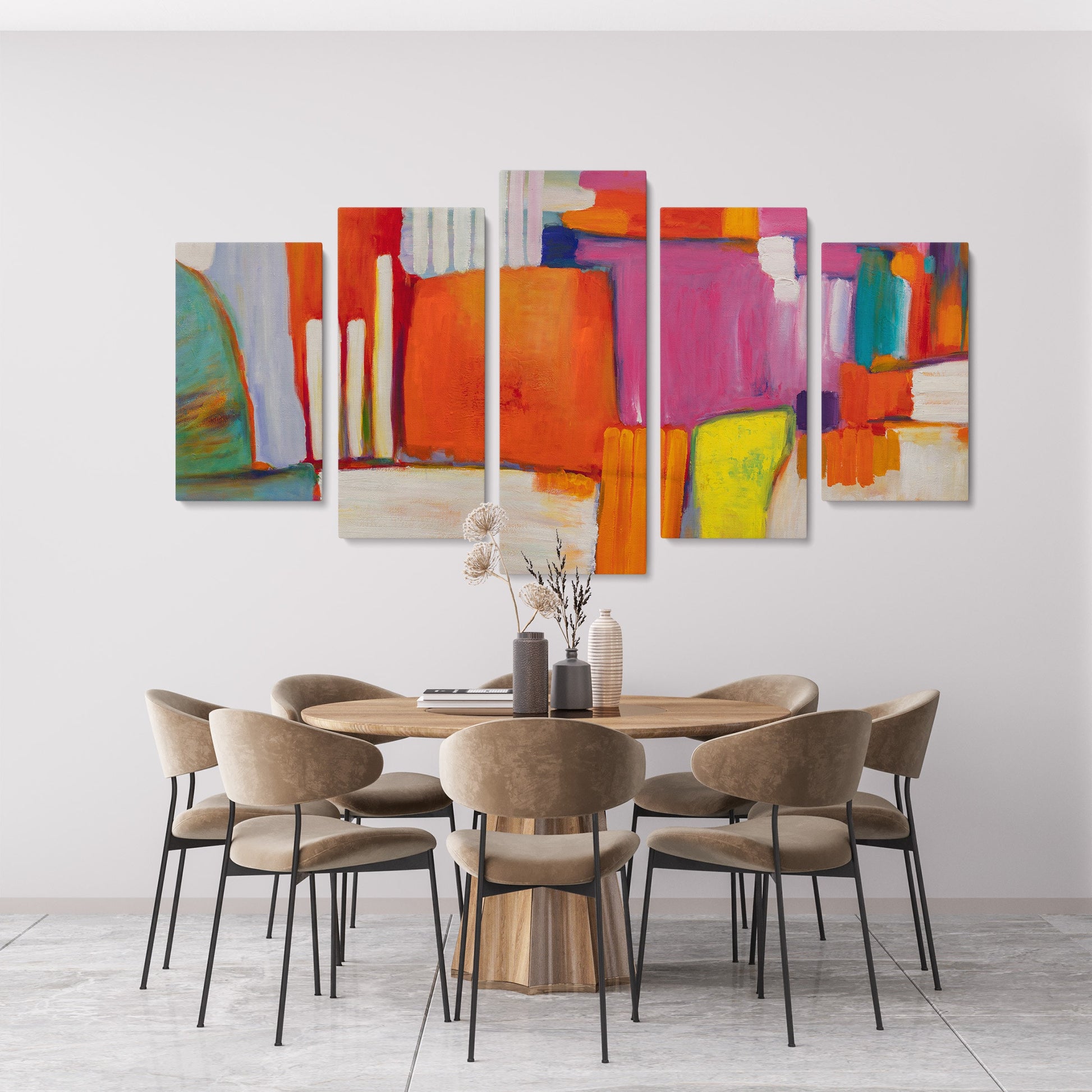 5 Piece Canvas Art, Paintings On Canvas, Modern Art, Canvas Wall Art Abstract, Abstract Decor, Canvas Painting, Large Original Oil Painting