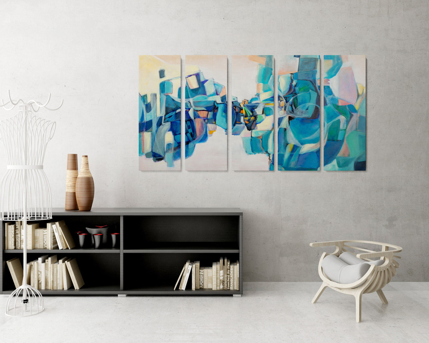 Five Piece Canvas, Wall Art Painting, Large Abstract Painting, Canvas Wall Art Abstract, Gift Ideas, Fine Art, Unique Painting, Hand Painted