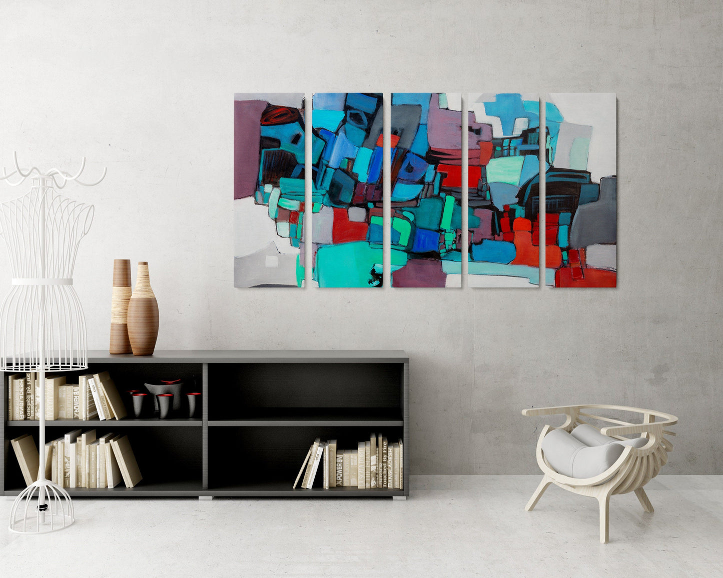 5 Piece Canvas Art, Wall Art Painting, Modern Abstract, Canvas Wall Art Abstract, Living Room Wall Art, Canvas Painting, Unique Painting