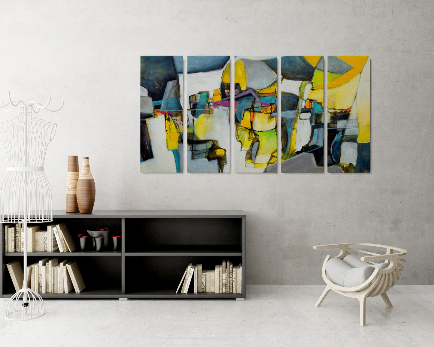 5 Panel Wall Art, Paintings On Canvas, Modern Painting, Canvas Wall Art Abstract, Bedroom Wall Art, Fine Art, Artwork Original Paintings