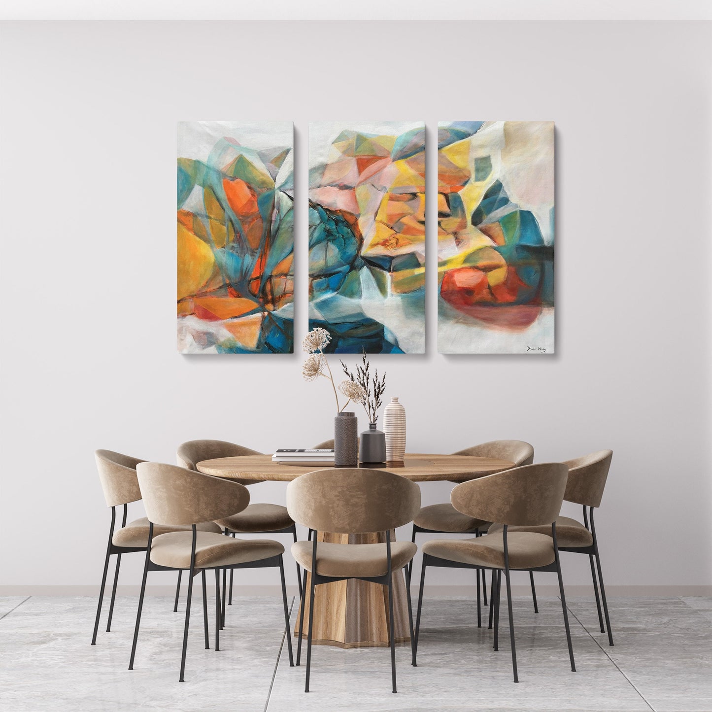 Abstract Painting Set Of 3, Paintings On Canvas, Abstract Fine Art, Canvas Wall Art Abstract, Aesthetic Room Decor, Oversized Painting