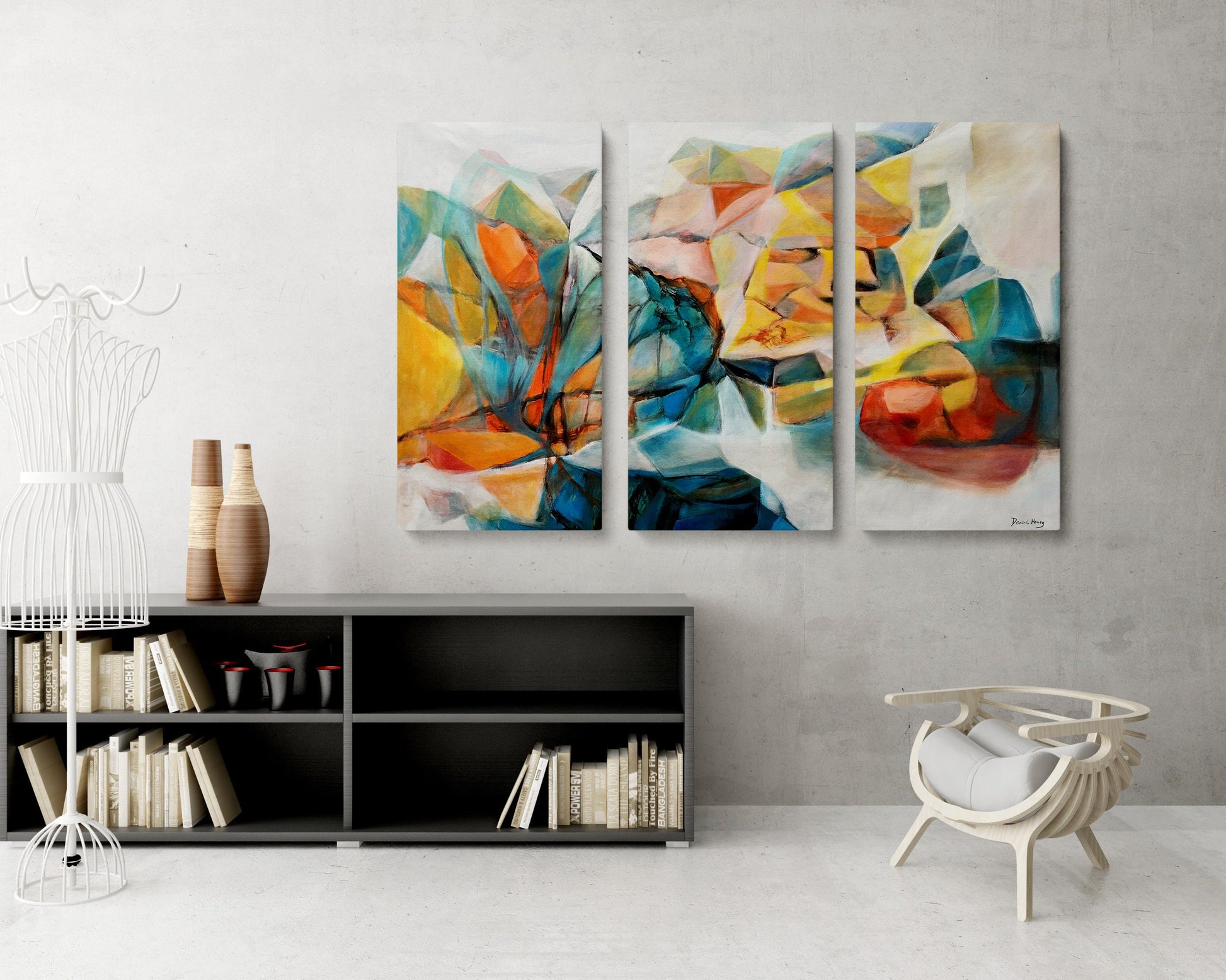 Abstract Painting Set Of 3, Paintings On Canvas, Abstract Fine Art, Canvas Wall Art Abstract, Aesthetic Room Decor, Oversized Painting