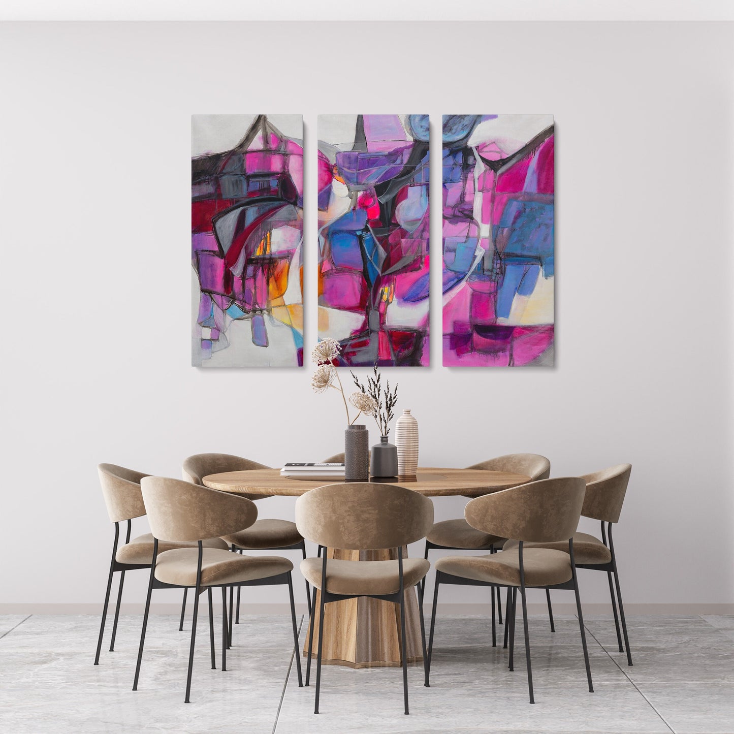 Set Of 3 Abstract Painting, Wall Art Painting, Contemporary Artwork, Canvas Wall Art Abstract, Bedroom Wall Art, Canvas Wall Art