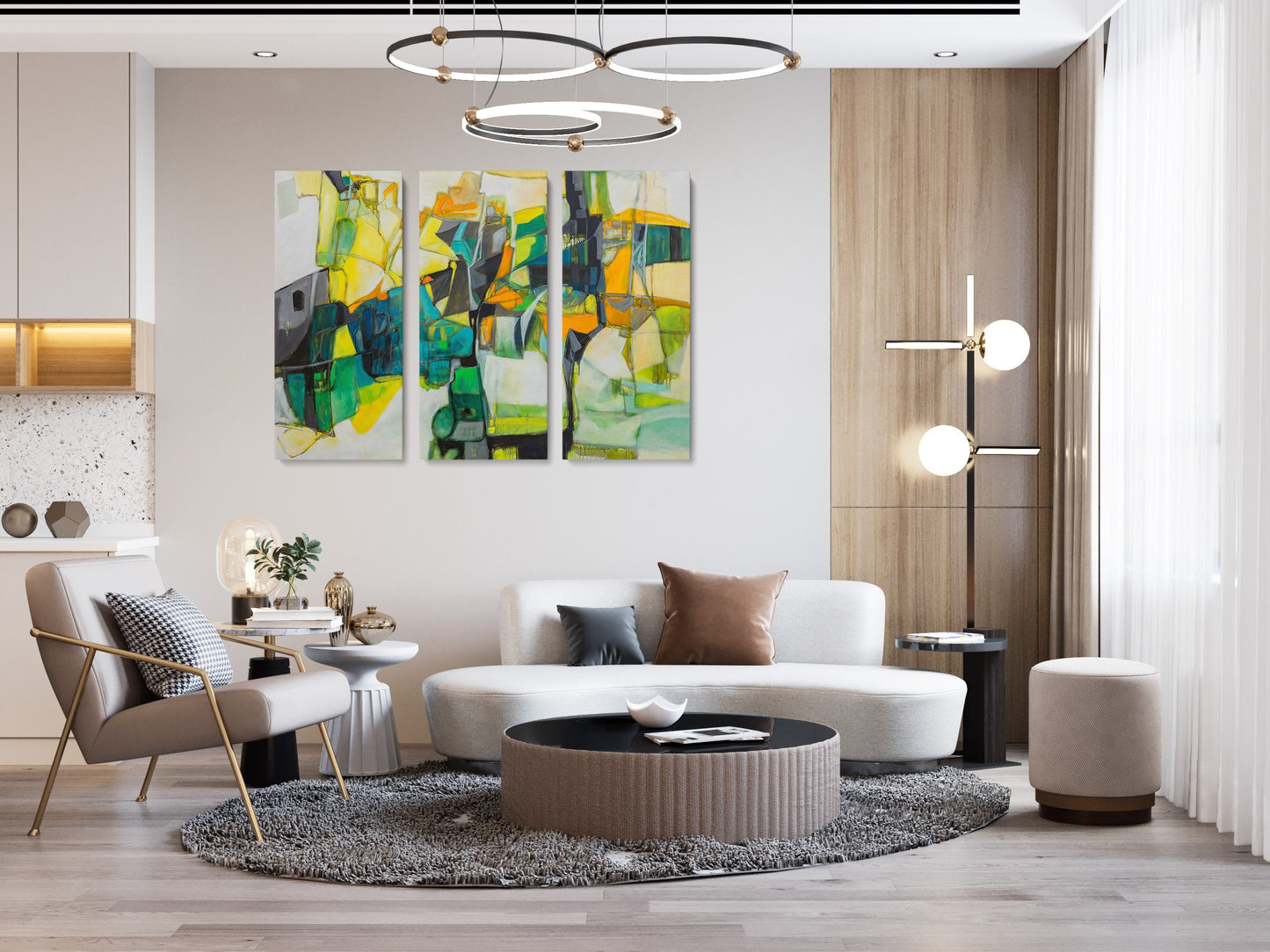 Abstract Painting Set Of 3, Paintings On Canvas, Large Abstract Painting, Canvas Wall Art Abstract, Living Room Wall Art, Texture Painting