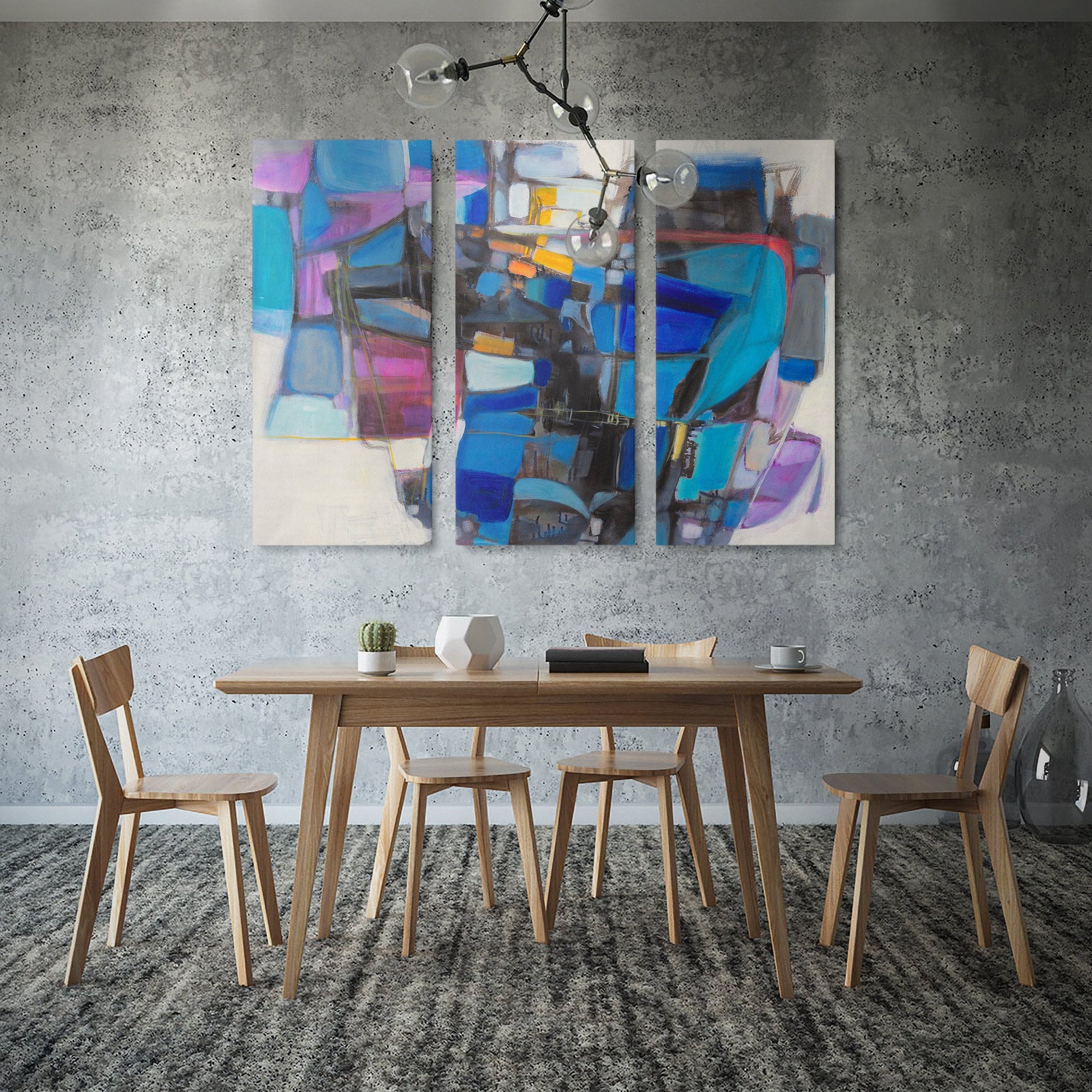 Set Of 3 Abstract Painting, Acrylic On Canvas, Abstract Wall Art, Canvas Wall Art Abstract, Home Decor Modern, Wall Hanging, Oil Painting