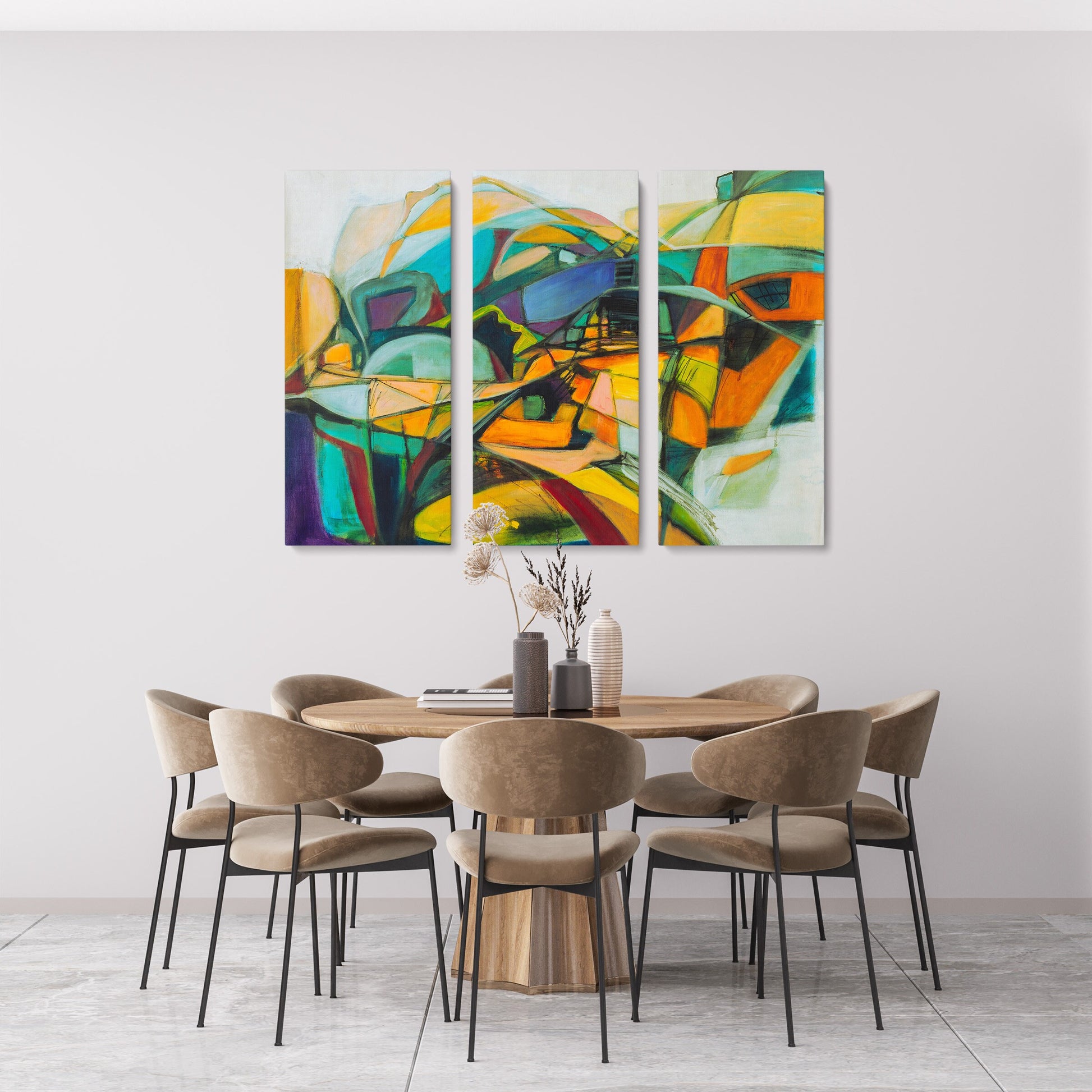 Abstract Painting Triptych, Wall Art Painting, Minimalist Painting On Canvas, Abstract Painting, Bedroom Art, Extra Large Abstract Painting