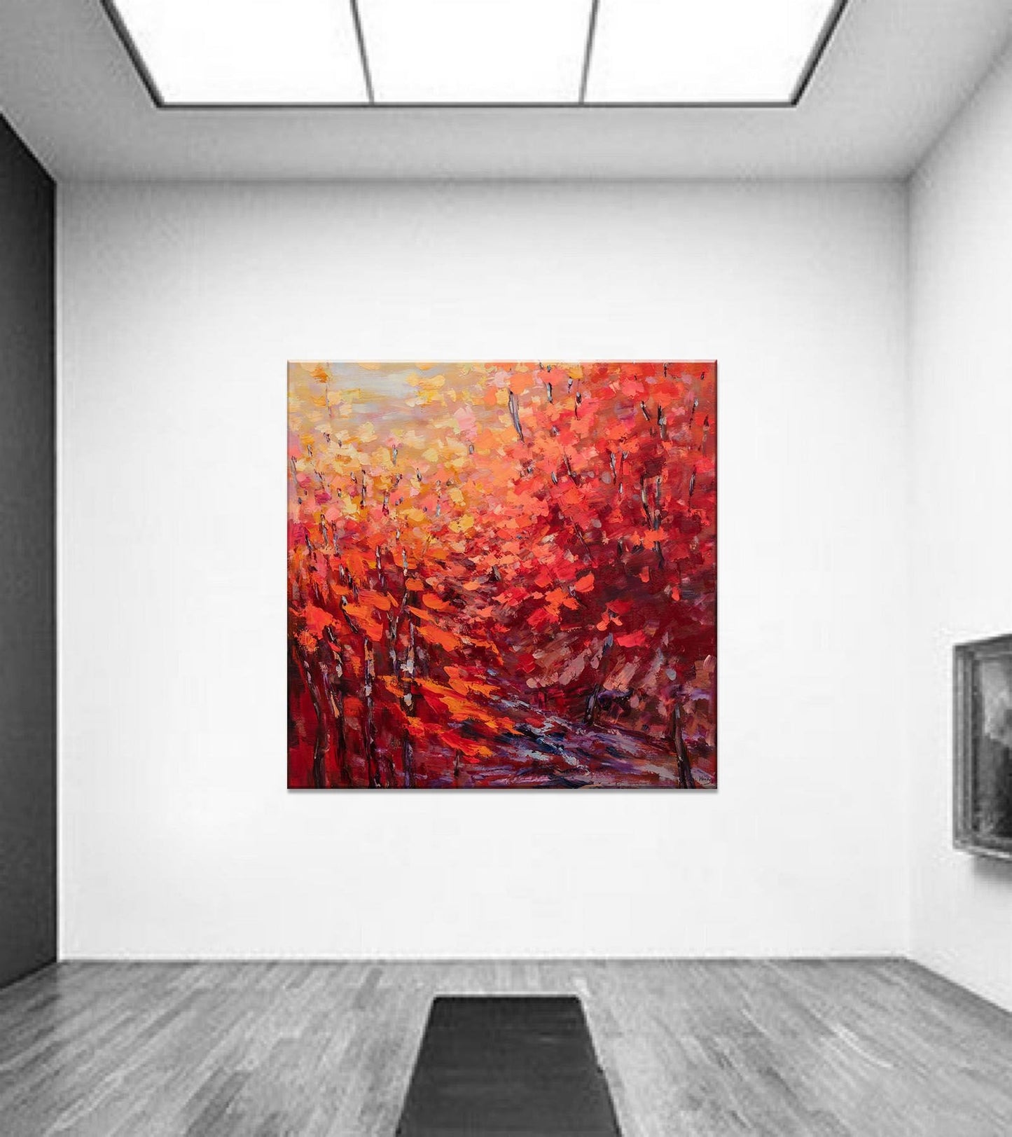 Abstract Landscape Oil Painting Autumn, Semi Abstract Painting, Oil Painting, Extra Large Abstract Painting, Paintings On Canvas Original