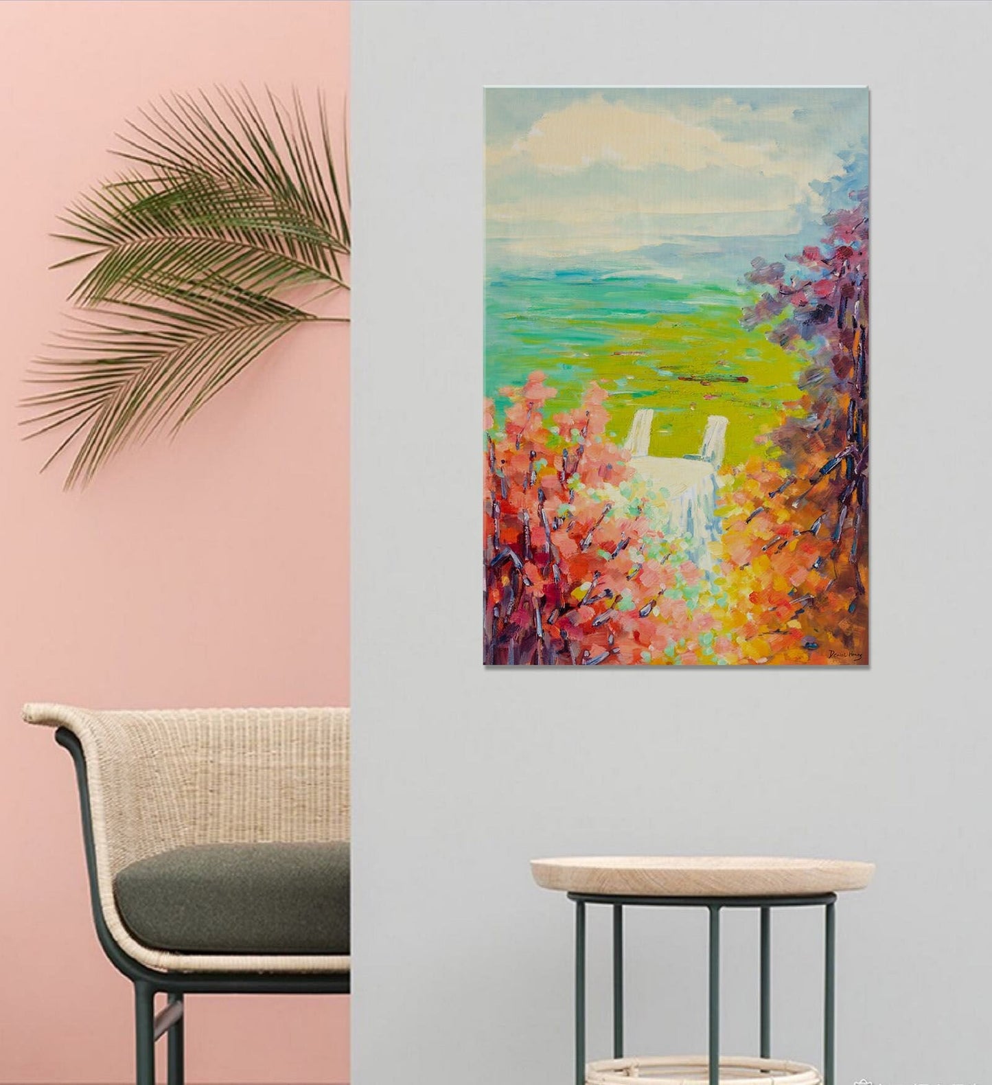 Original Oil Painting Spring Fields, Semi Abstract Painting, Oil On Canvas Painting, Extra Large Wall Art, Landscape Wall Art, Modern Home