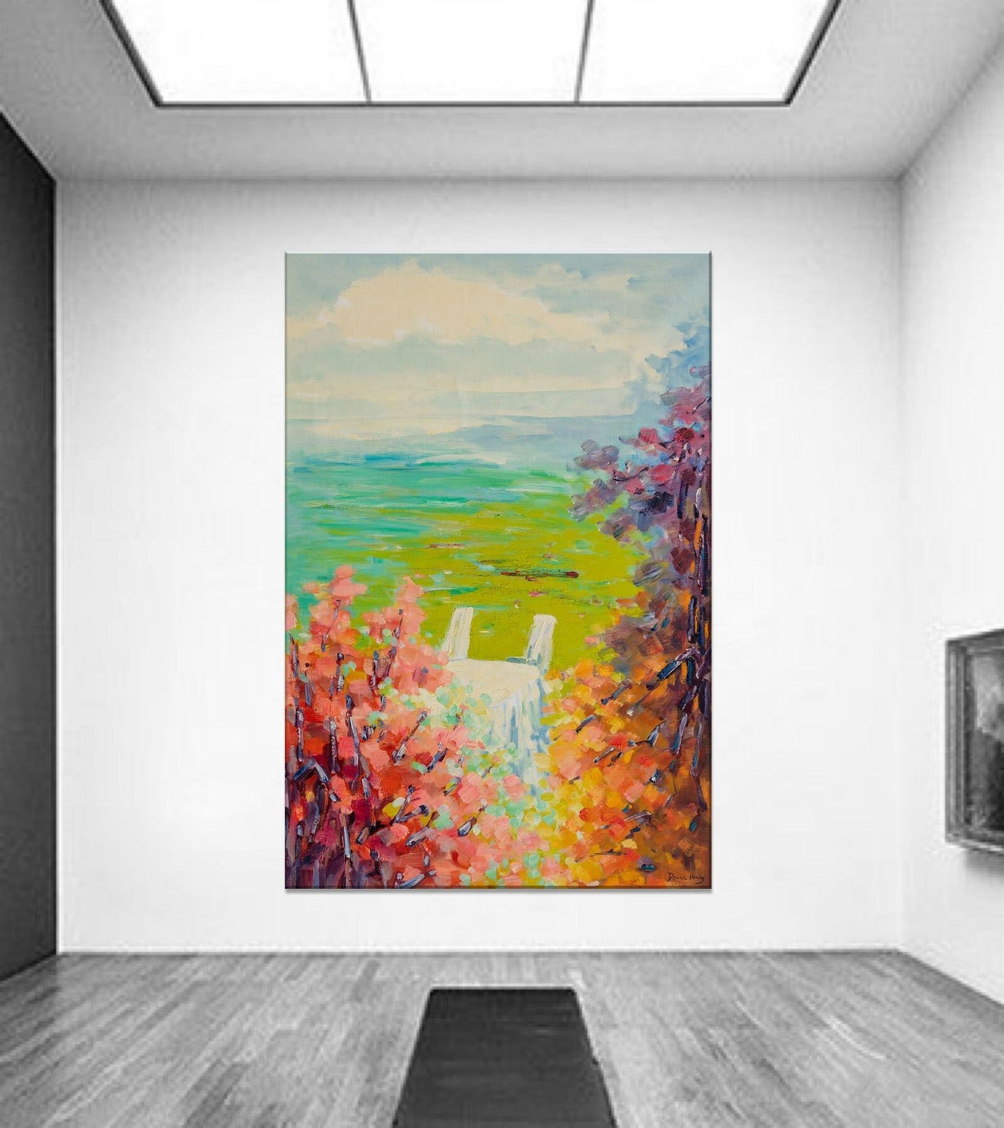 Original Oil Painting Spring Fields, Semi Abstract Painting, Oil On Canvas Painting, Extra Large Wall Art, Landscape Wall Art, Modern Home