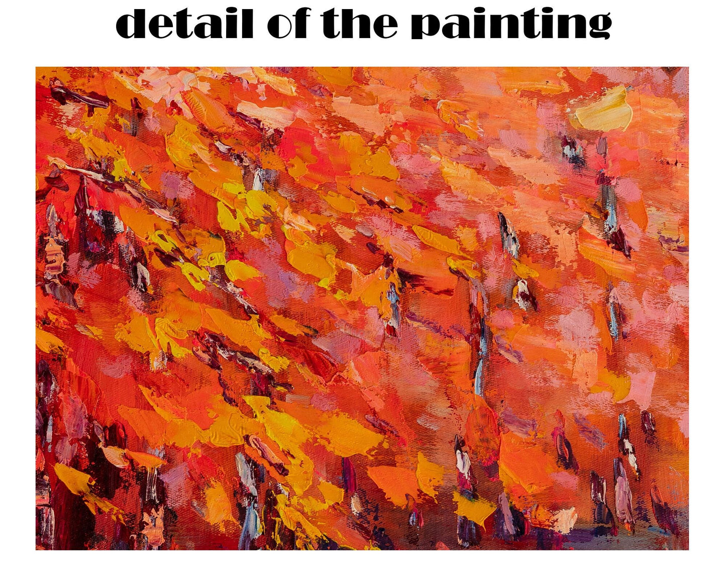 Original Landscape Oil Painting Autumn Forest, Semi Abstract Painting, Oil Painting, Large Oil Painting Original Canvas, Landscape Painting